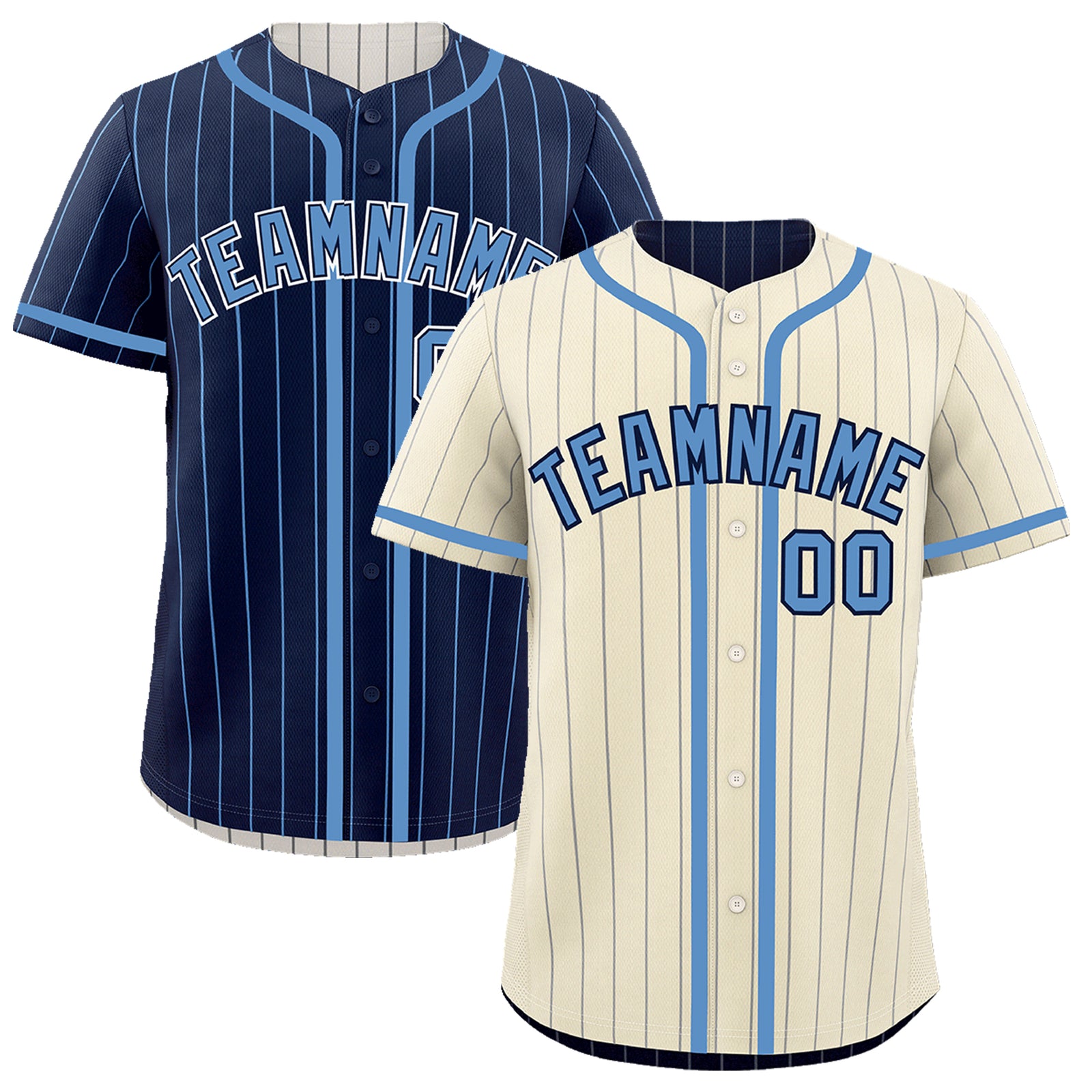 Custom Cream Navy Reversible Gradient Fashion Breathable Baseball Jersey| KXKSHOP