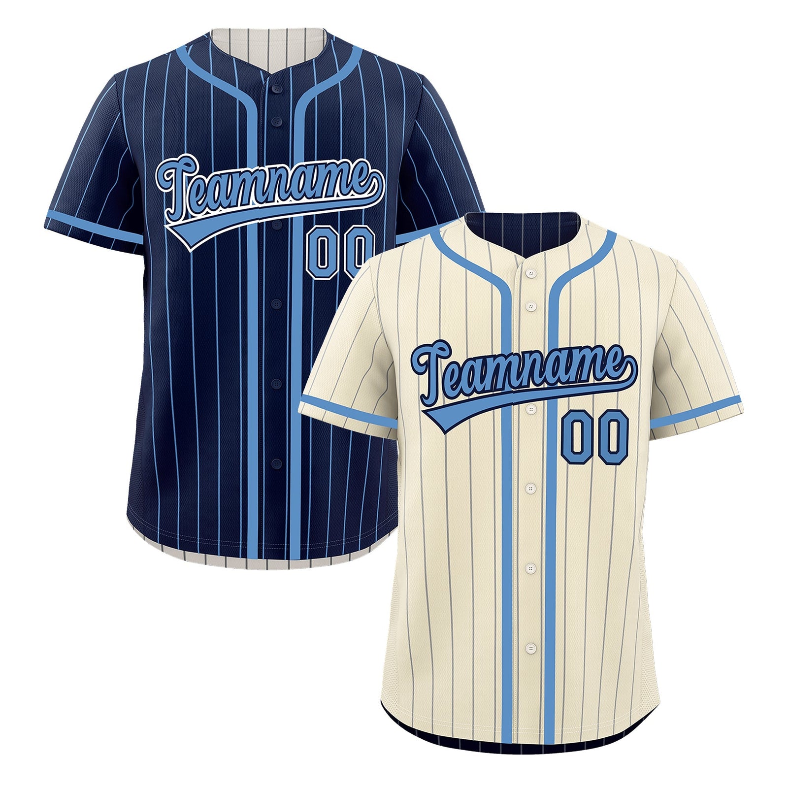Custom Cream Navy Reversible Gradient Fashion Breathable Baseball Jersey| KXKSHOP
