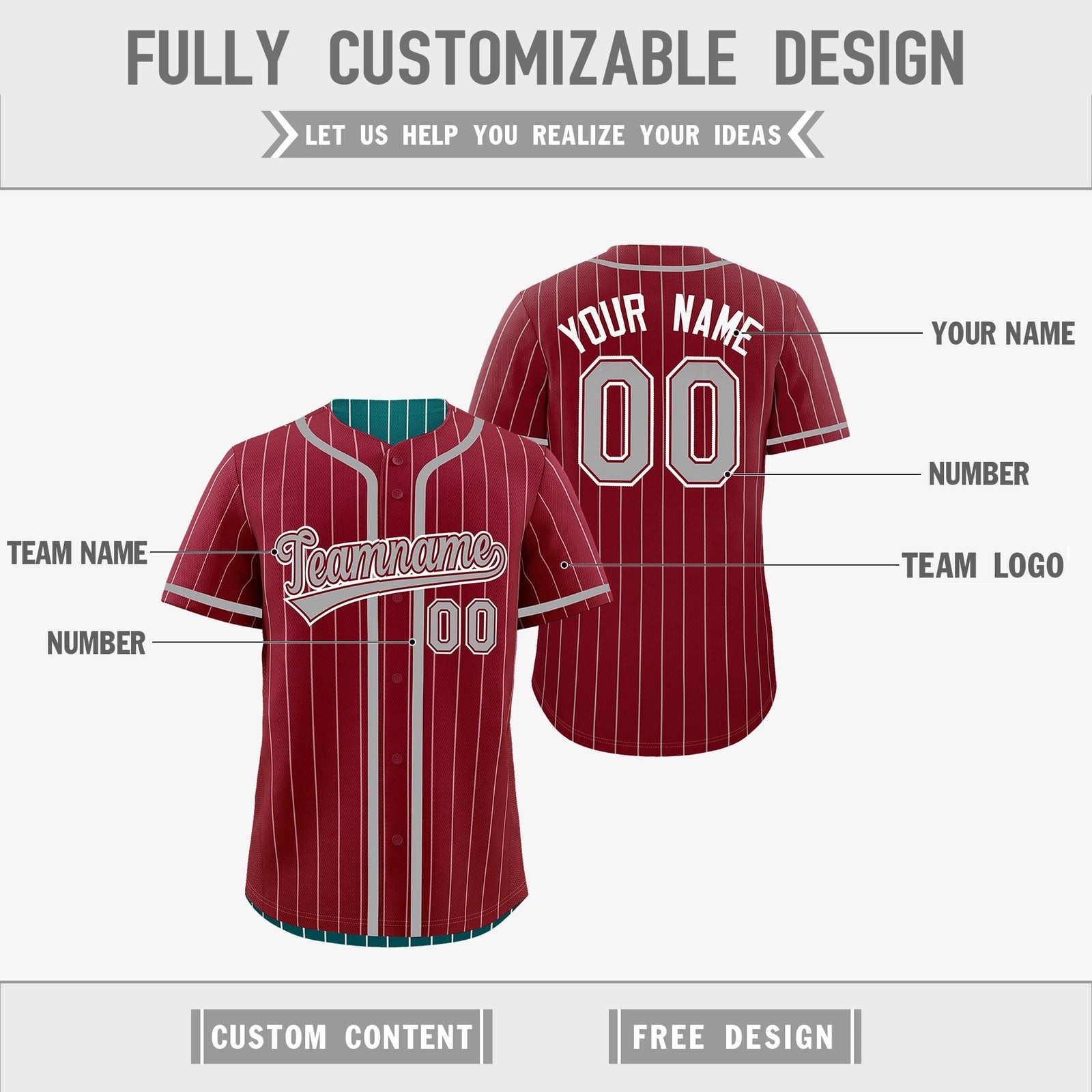 Custom Crimson Teal Reversible Gradient Fashion Lightweight Baseball Jersey| KXKSHOP