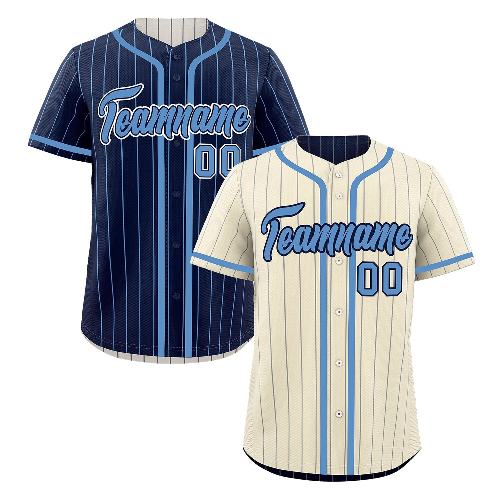 Custom Cream Navy Reversible Gradient Fashion Breathable Baseball Jersey| KXKSHOP
