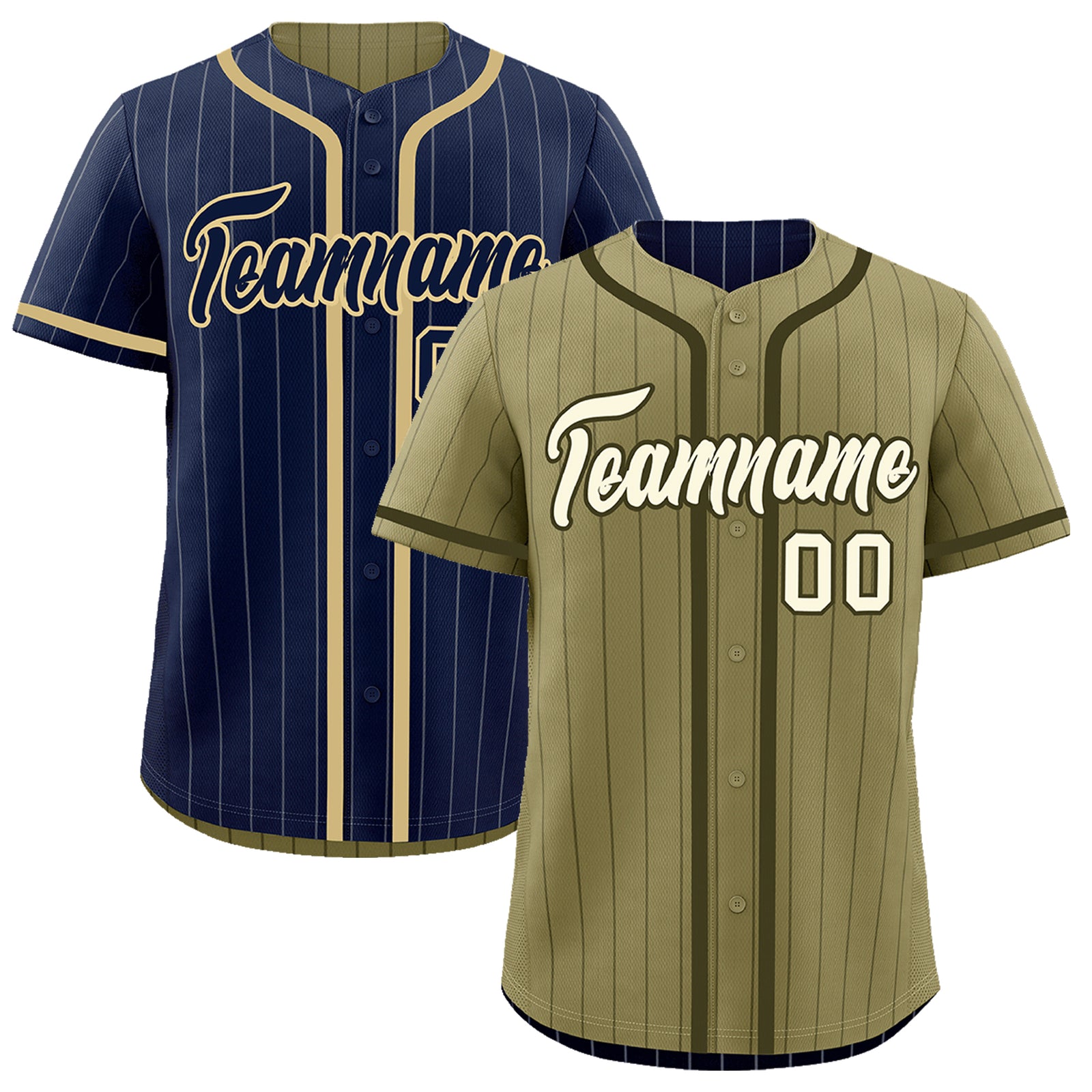 Custom Navy Olive Reversible Gradient Fashion Lightweight Baseball Jersey| KXKSHOP