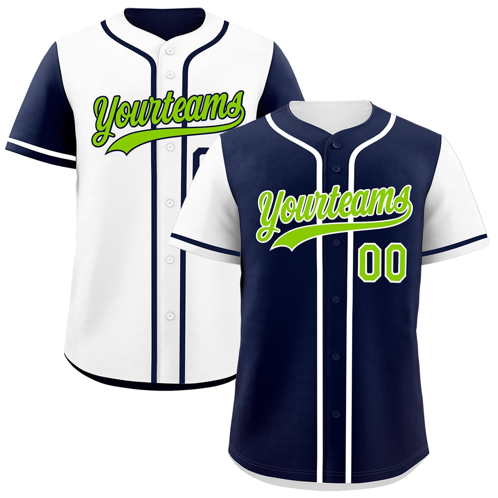 Custom White Navy Reversible Raglan Sleeves Baseball Jersey| KXKSHOP