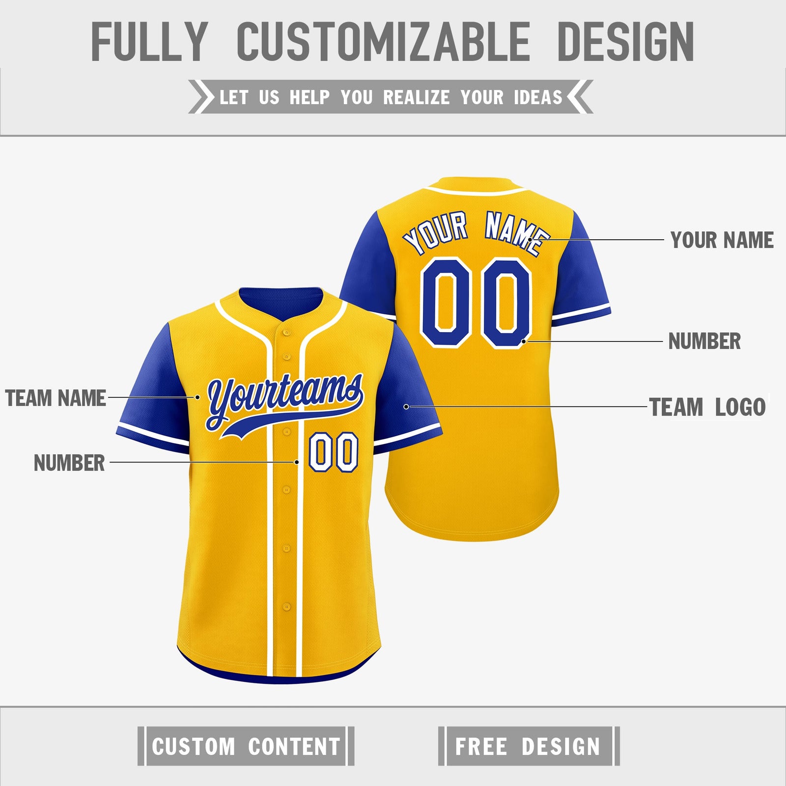 Custom Crimson Navy Yellow Reversible Raglan Sleeves Baseball Jersey| KXKSHOP