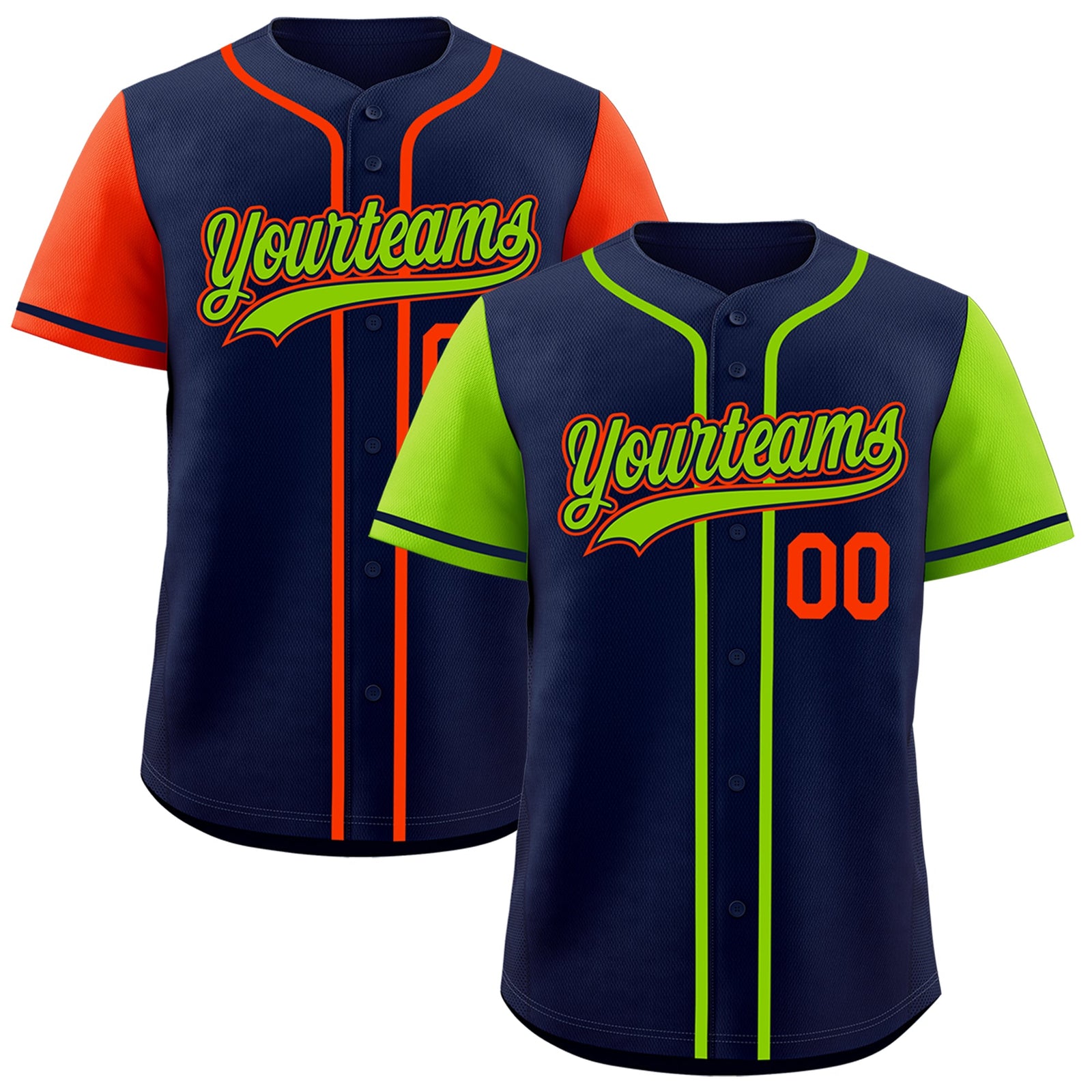 Custom Navy Red White Reversible Raglan Sleeves Baseball Jersey| KXKSHOP