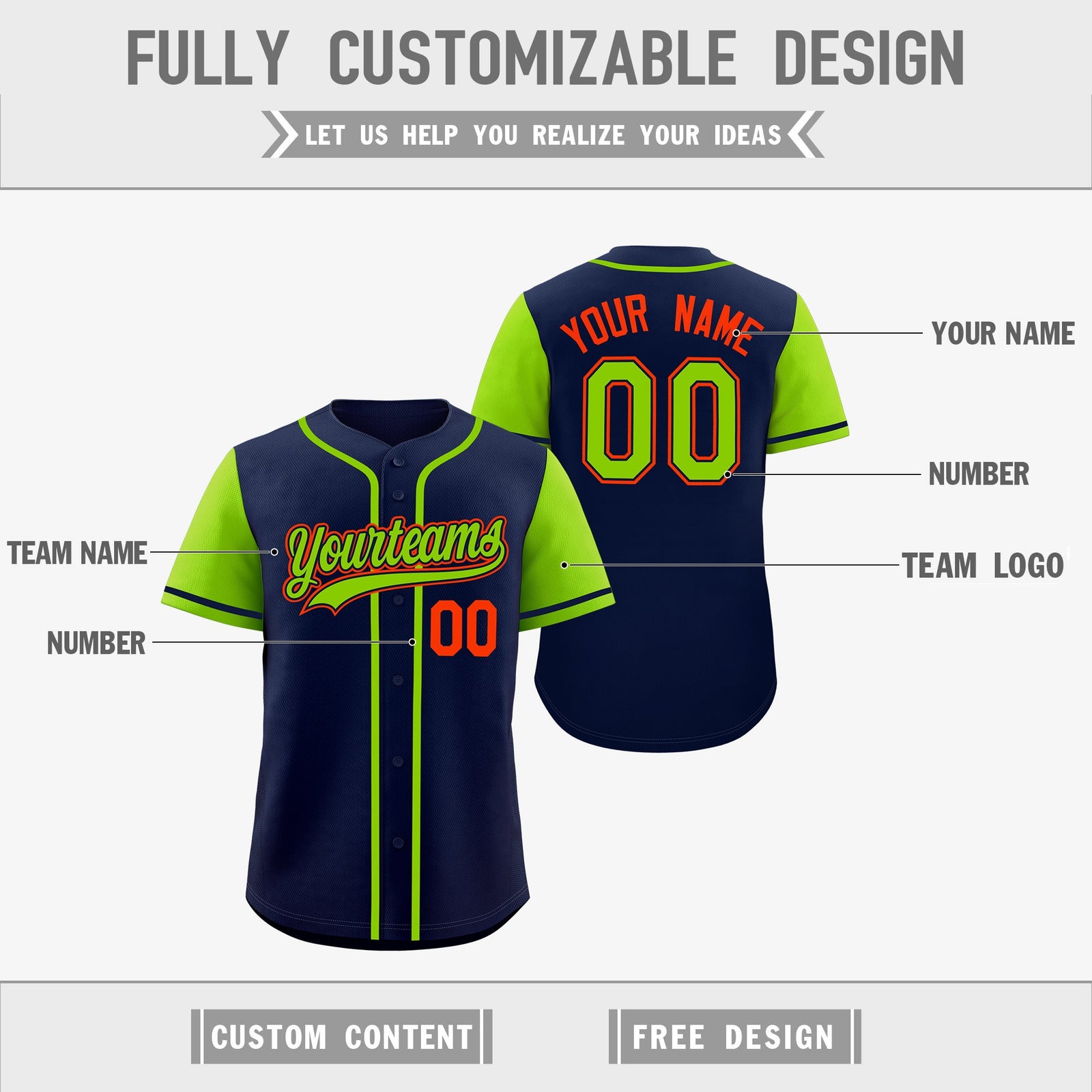 Custom Navy Red White Reversible Raglan Sleeves Baseball Jersey| KXKSHOP