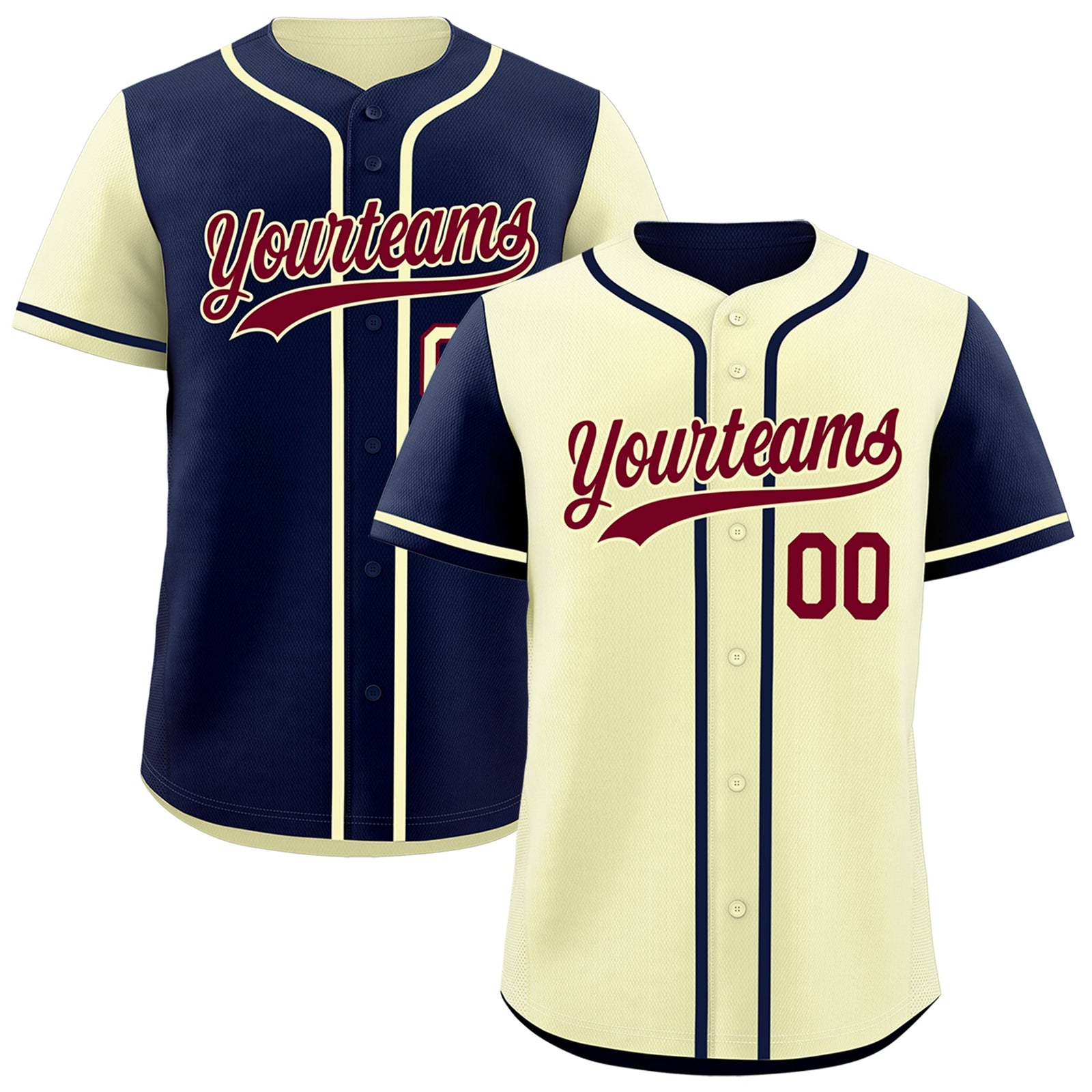 Custom Cream Black Reversible Raglan Sleeves Baseball Jersey| KXKSHOP