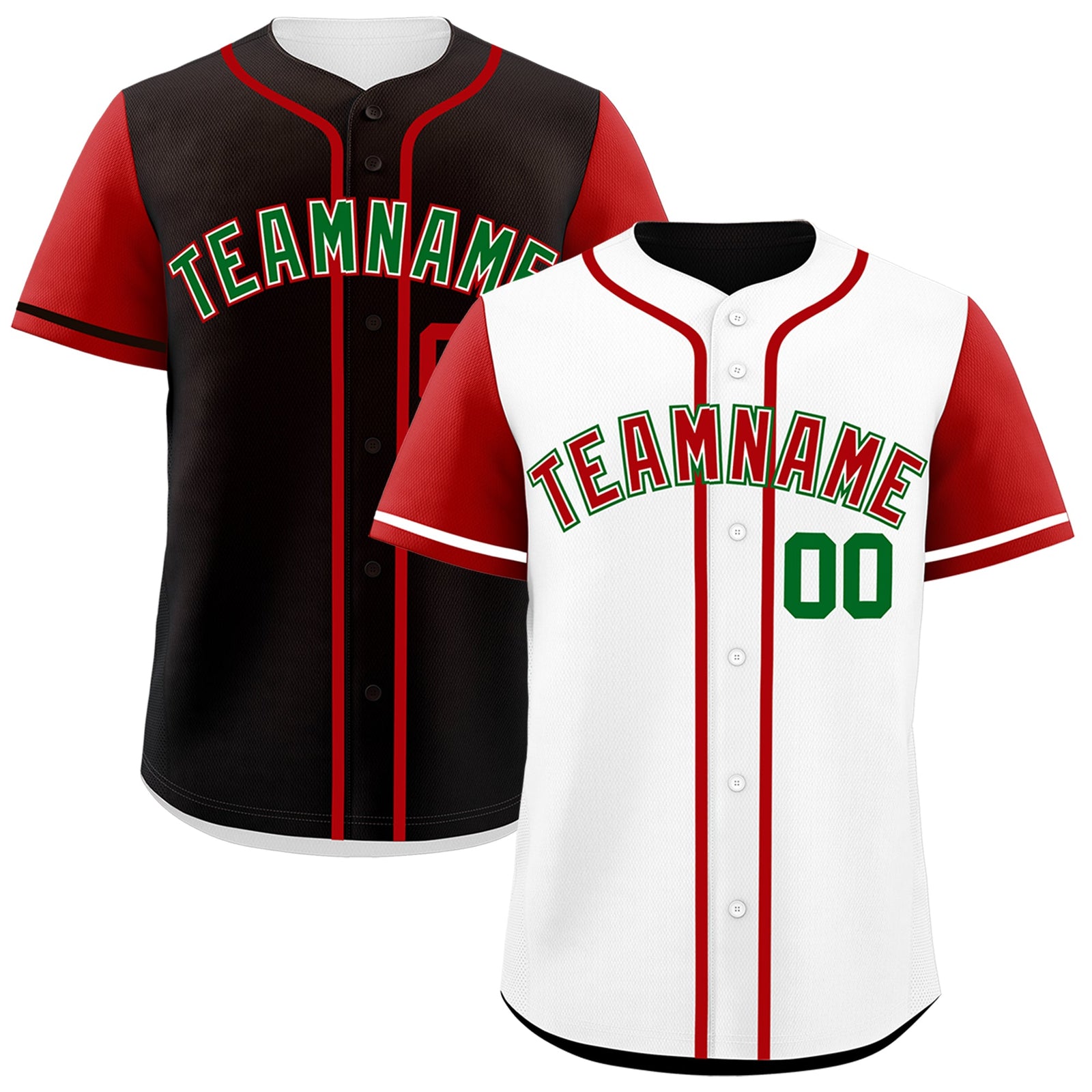 Custom Black White Reversible Raglan Sleeves Baseball Jersey| KXKSHOP