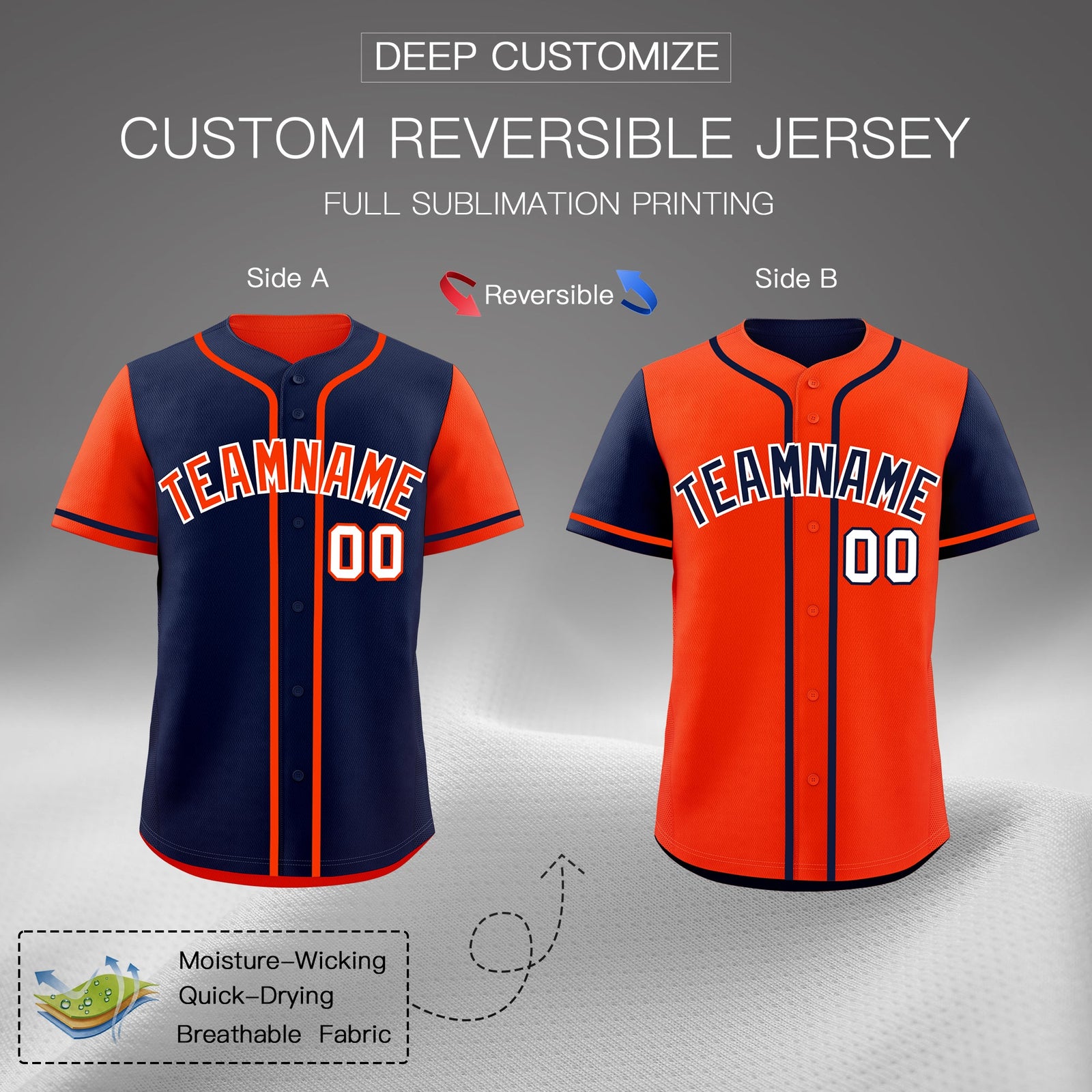 Custom Yellow Royal Blue White Reversible Raglan Sleeves Baseball Jersey| KXKSHOP