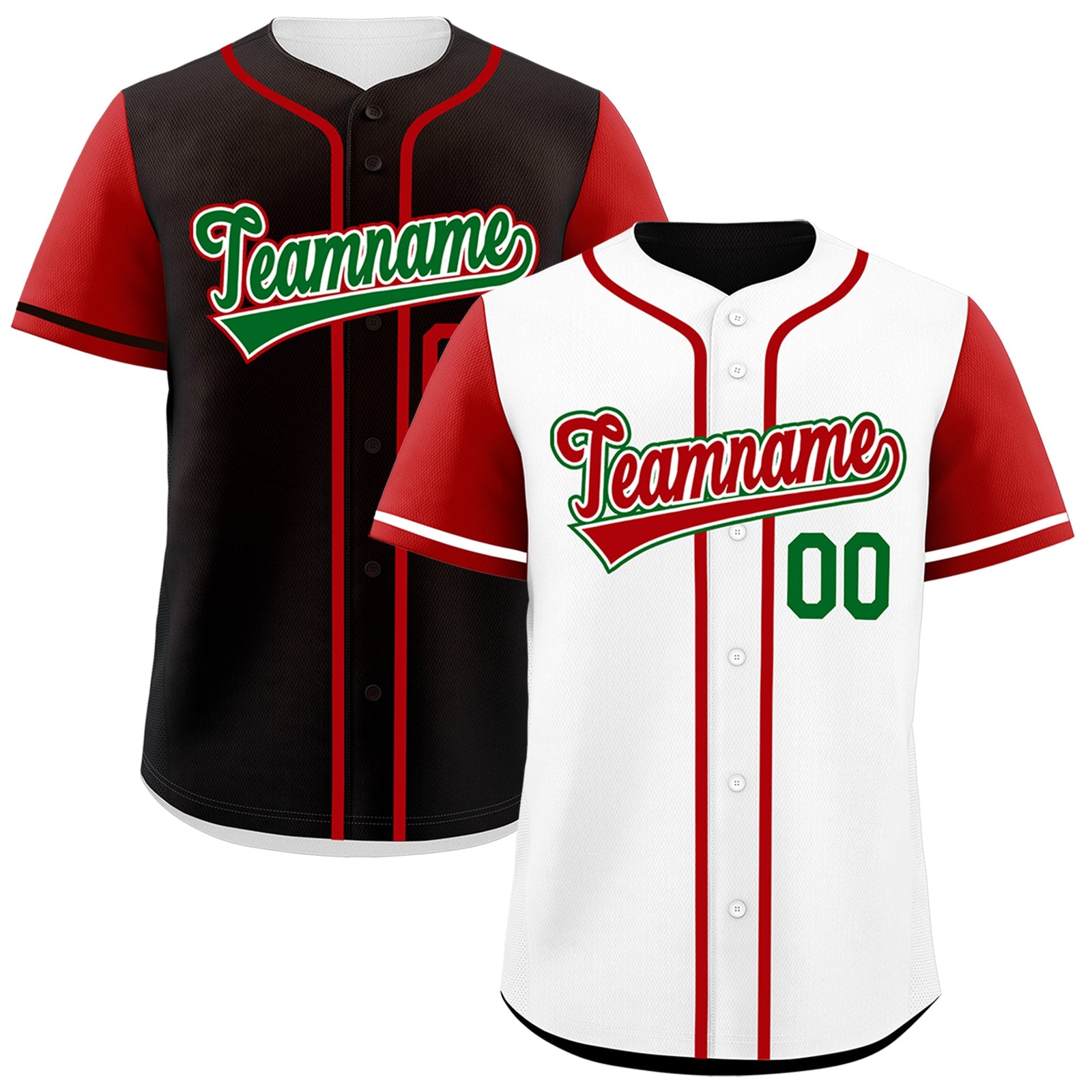 Custom Black White Reversible Raglan Sleeves Baseball Jersey| KXKSHOP