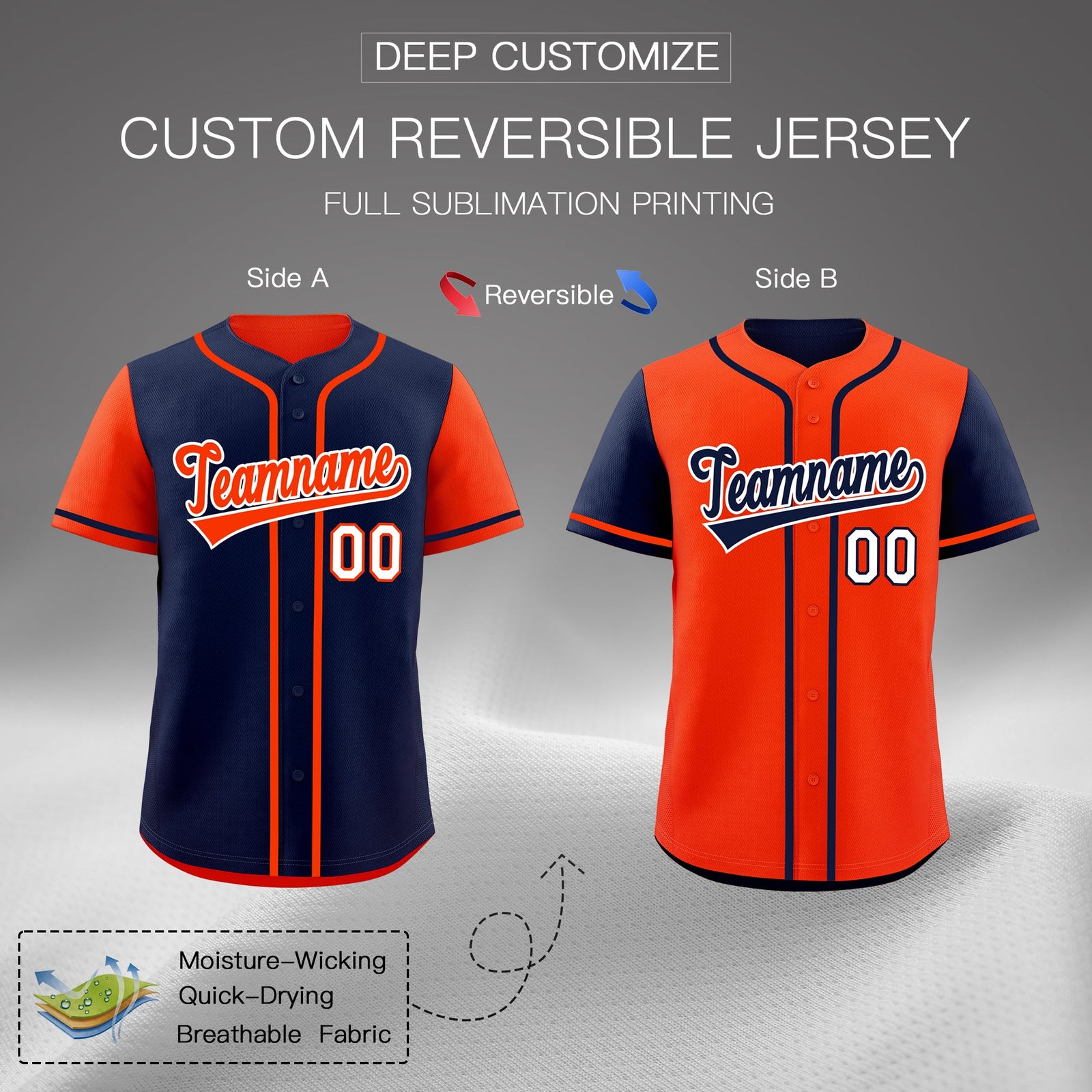 Custom Yellow Royal Blue White Reversible Raglan Sleeves Baseball Jersey| KXKSHOP