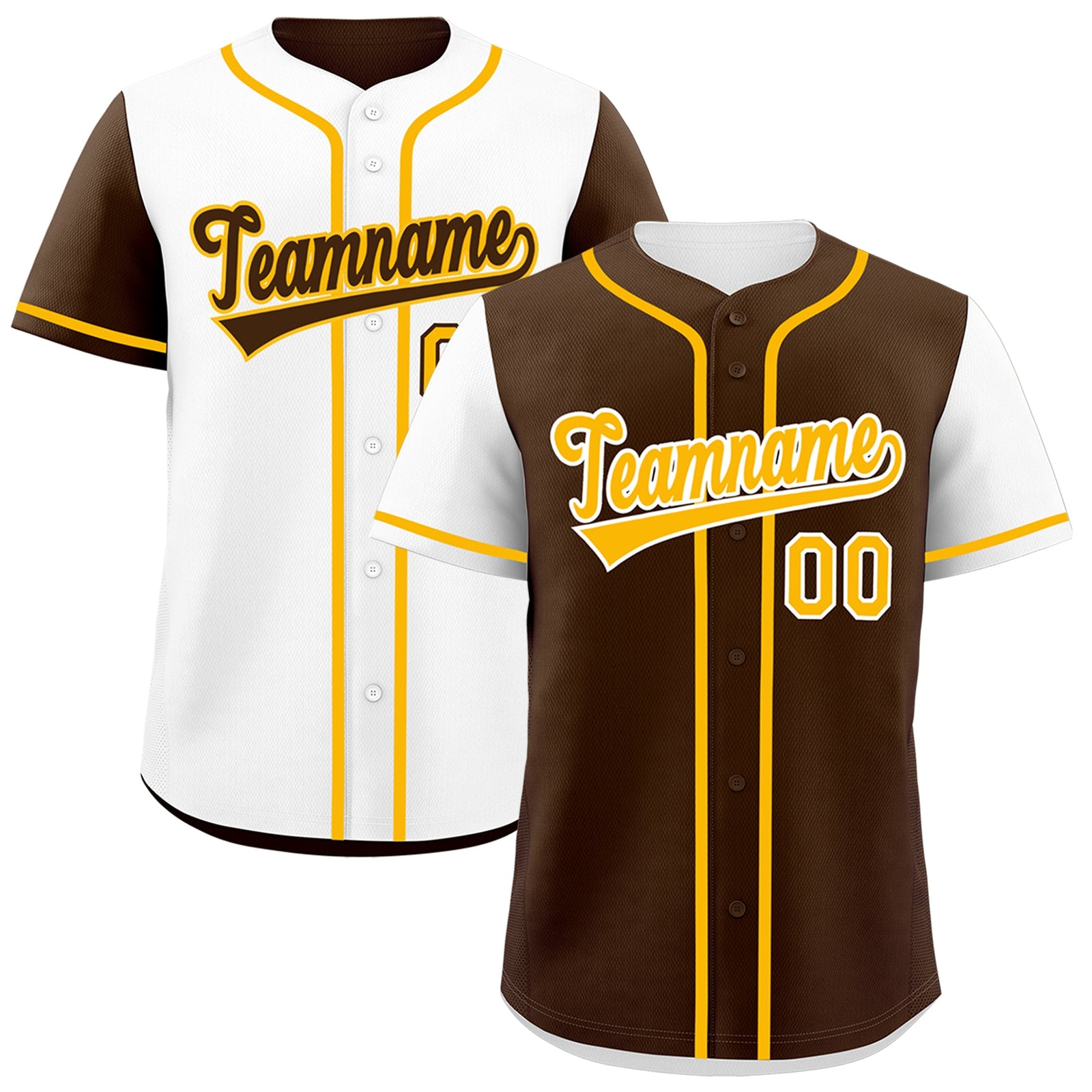 Custom Brown White Orange Reversible Raglan Sleeves Baseball Jersey| KXKSHOP