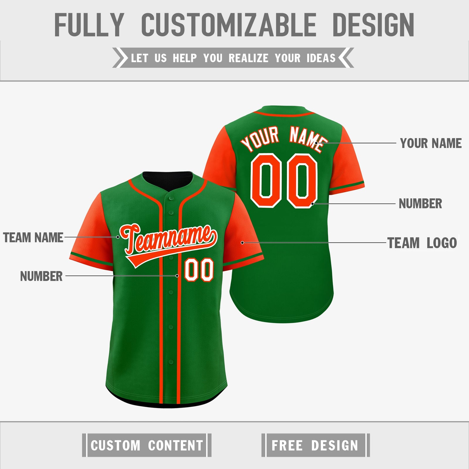 Custom Kelly Green White Reversible Raglan Sleeves Baseball Jersey| KXKSHOP