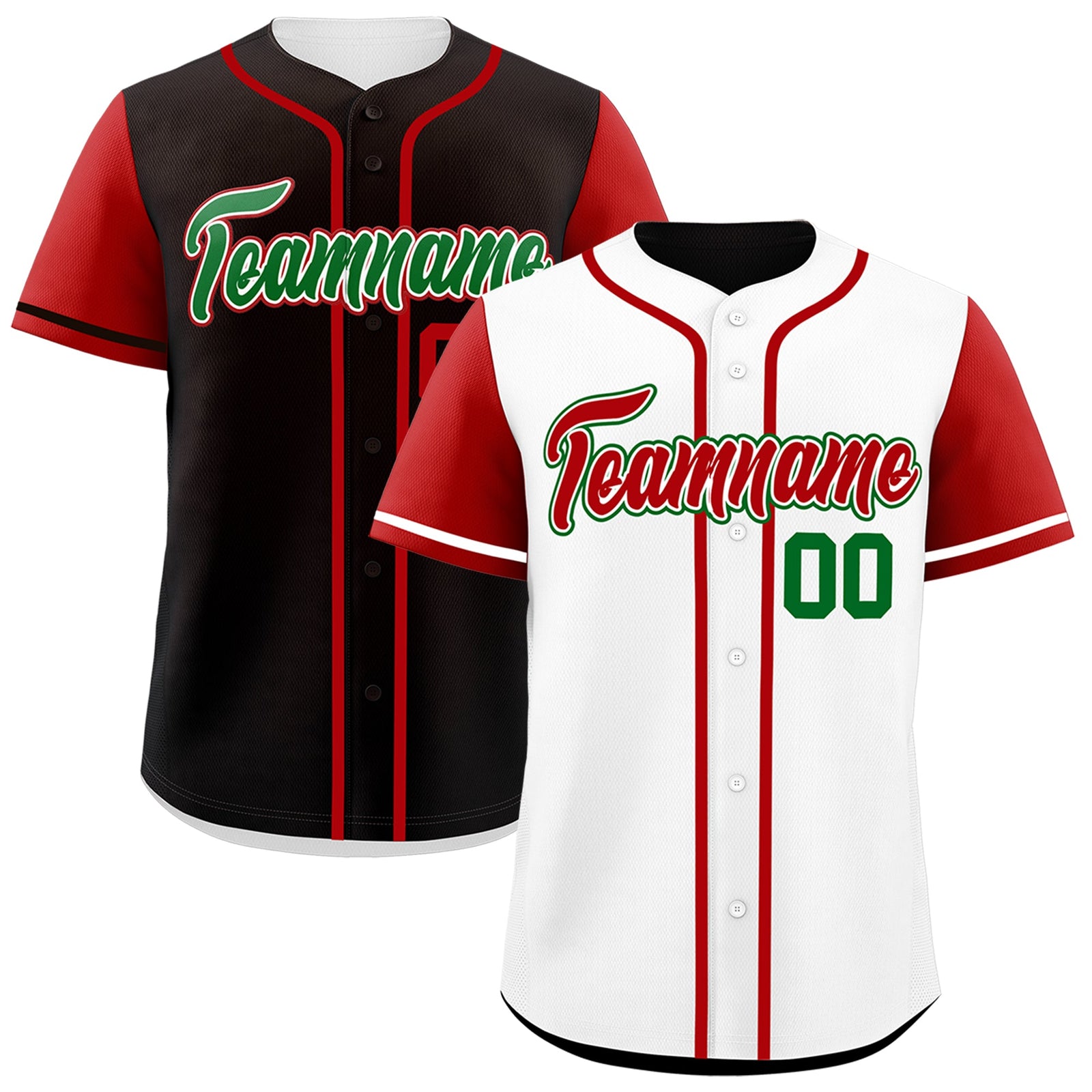 Custom Black White Reversible Raglan Sleeves Baseball Jersey| KXKSHOP