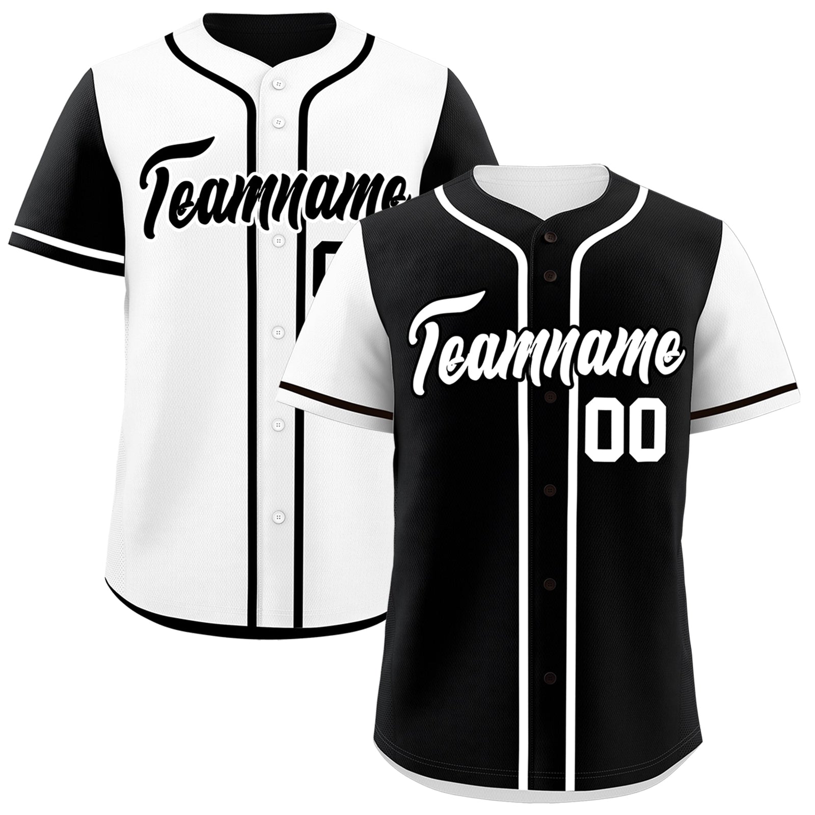 Custom White Black Reversible Raglan Sleeves Baseball Jersey| KXKSHOP