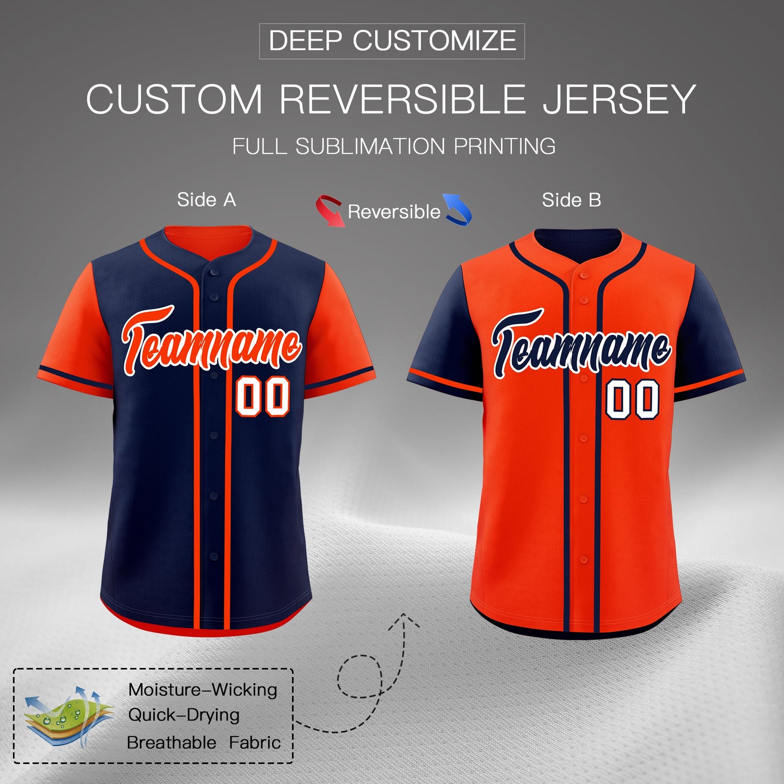Custom Yellow Royal Blue White Reversible Raglan Sleeves Baseball Jersey| KXKSHOP