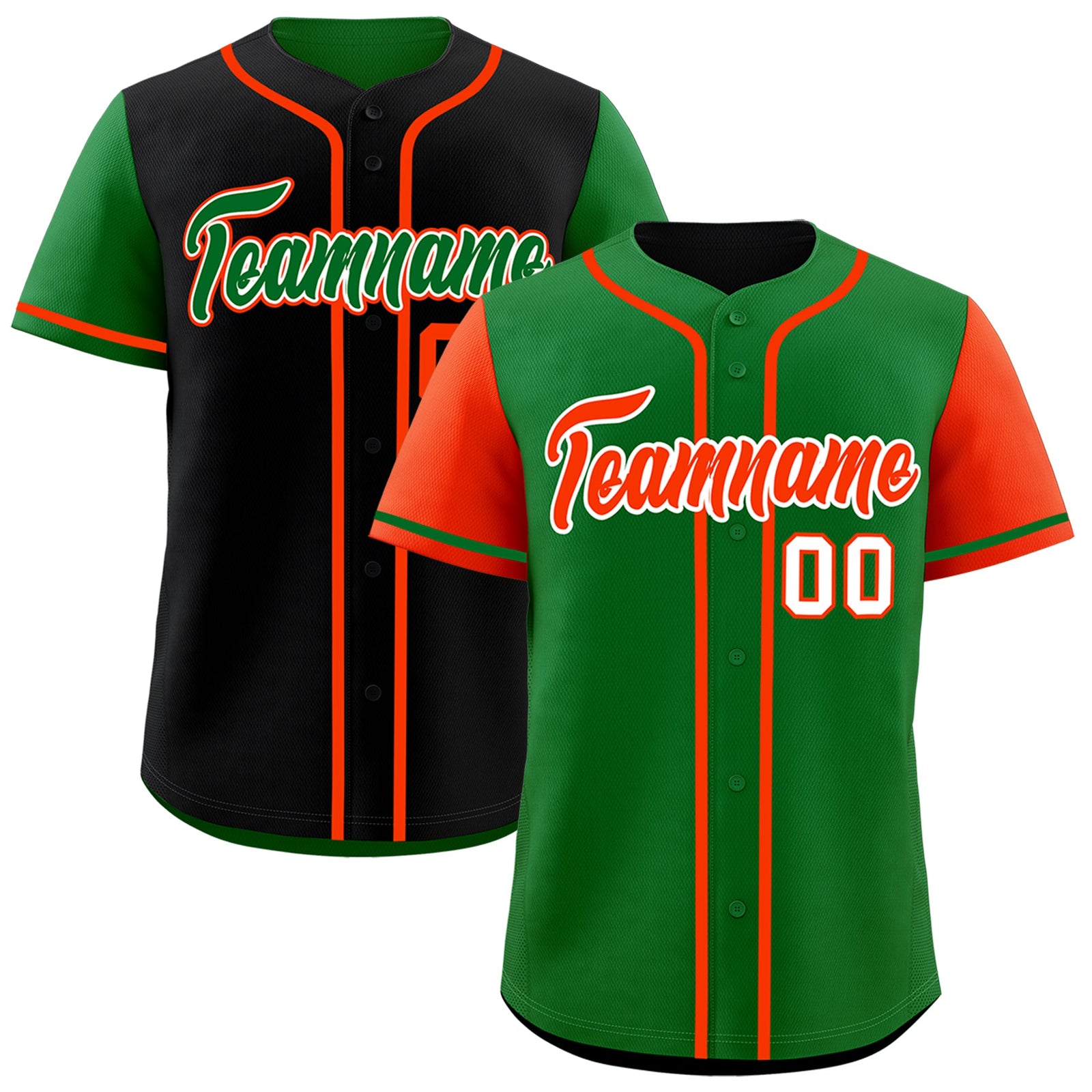 Custom Kelly Green White Reversible Raglan Sleeves Baseball Jersey| KXKSHOP