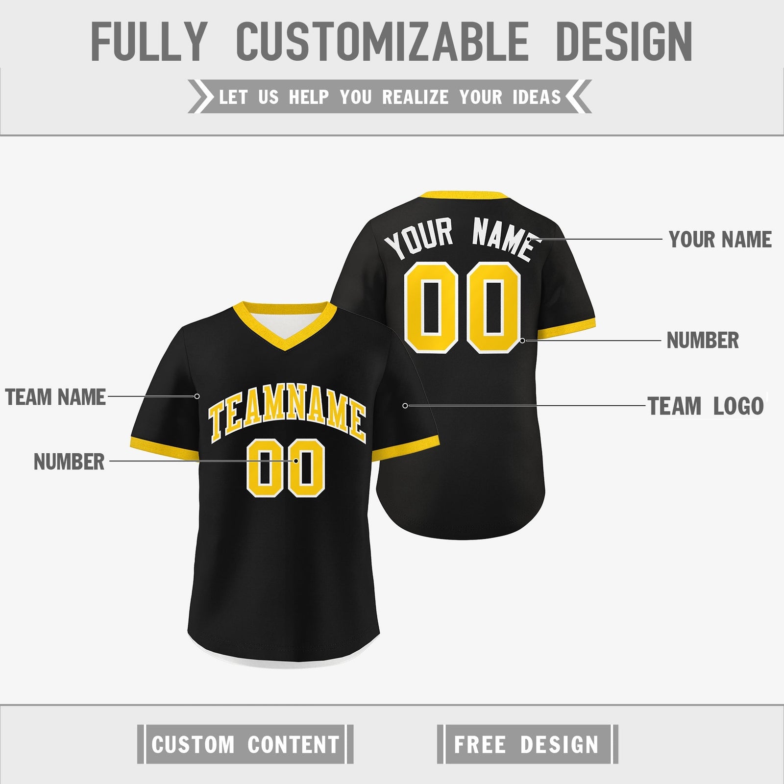 Custom White Black Gold Reversible Classic Style Lightweight Baseball Jersey| KXKSHOP