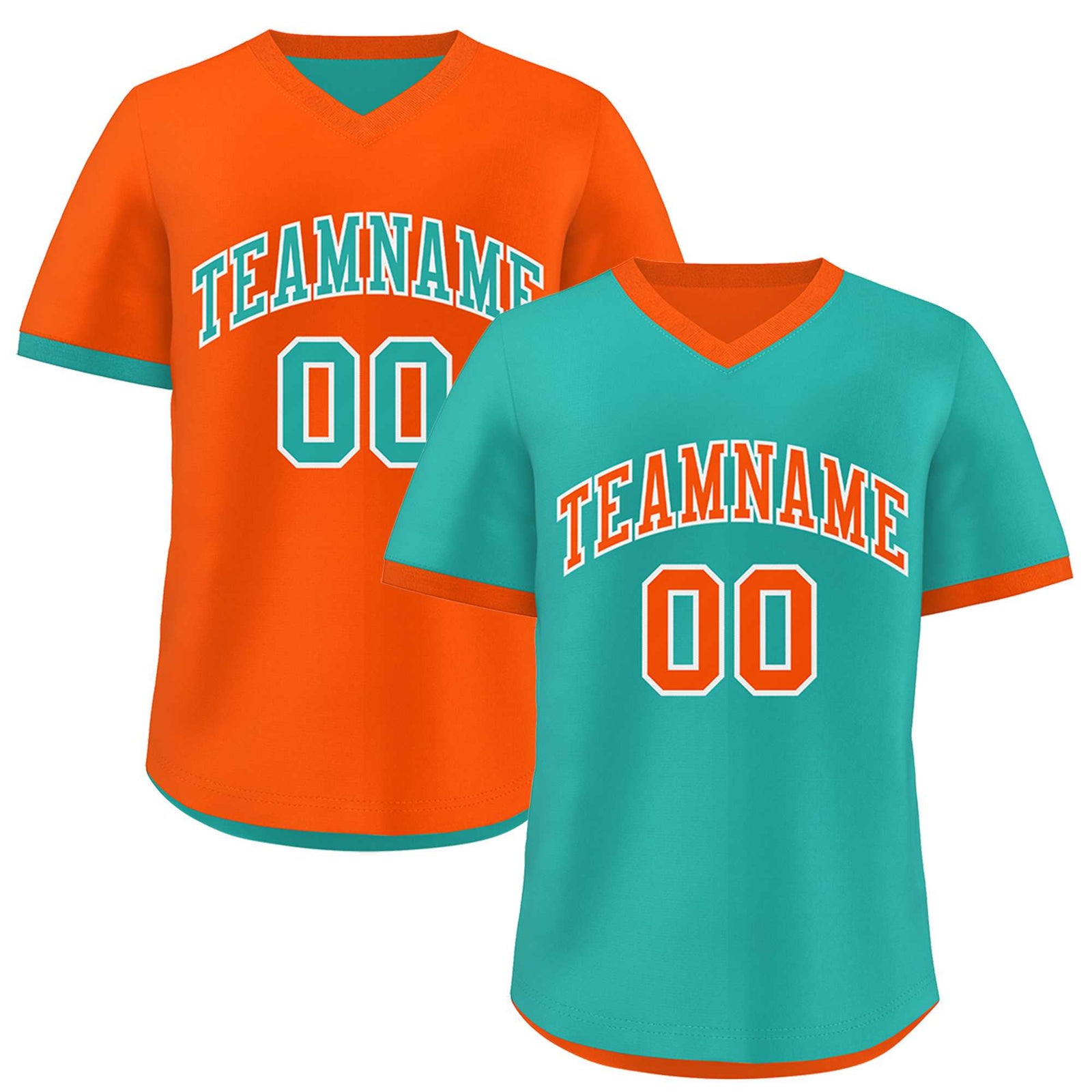 Custom Neon Green Orange Reversible Classic Style Breathable Baseball Jersey| KXKSHOP