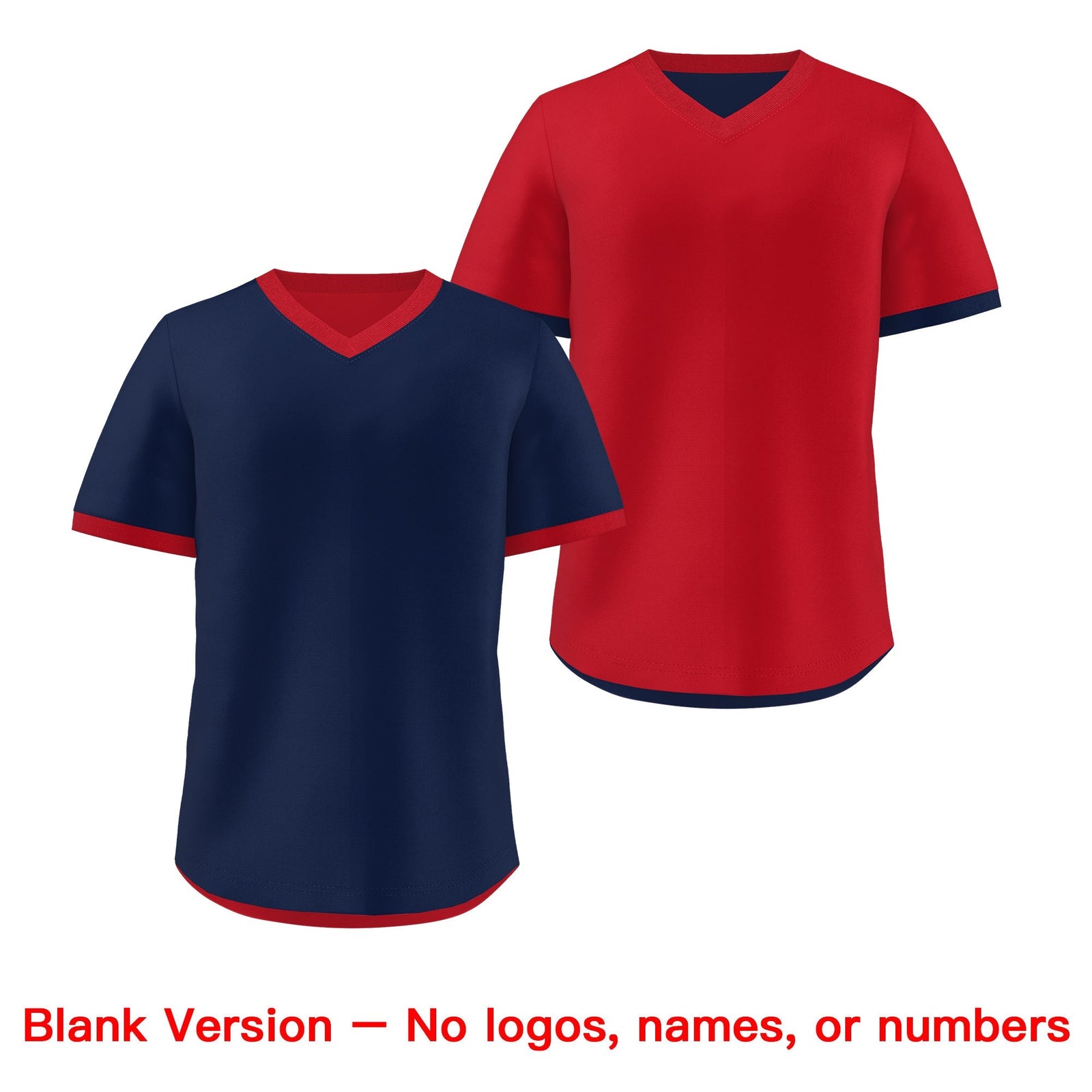 Custom Red Navy Reversible Classic Style Quick Dry Baseball Jersey| KXKSHOP