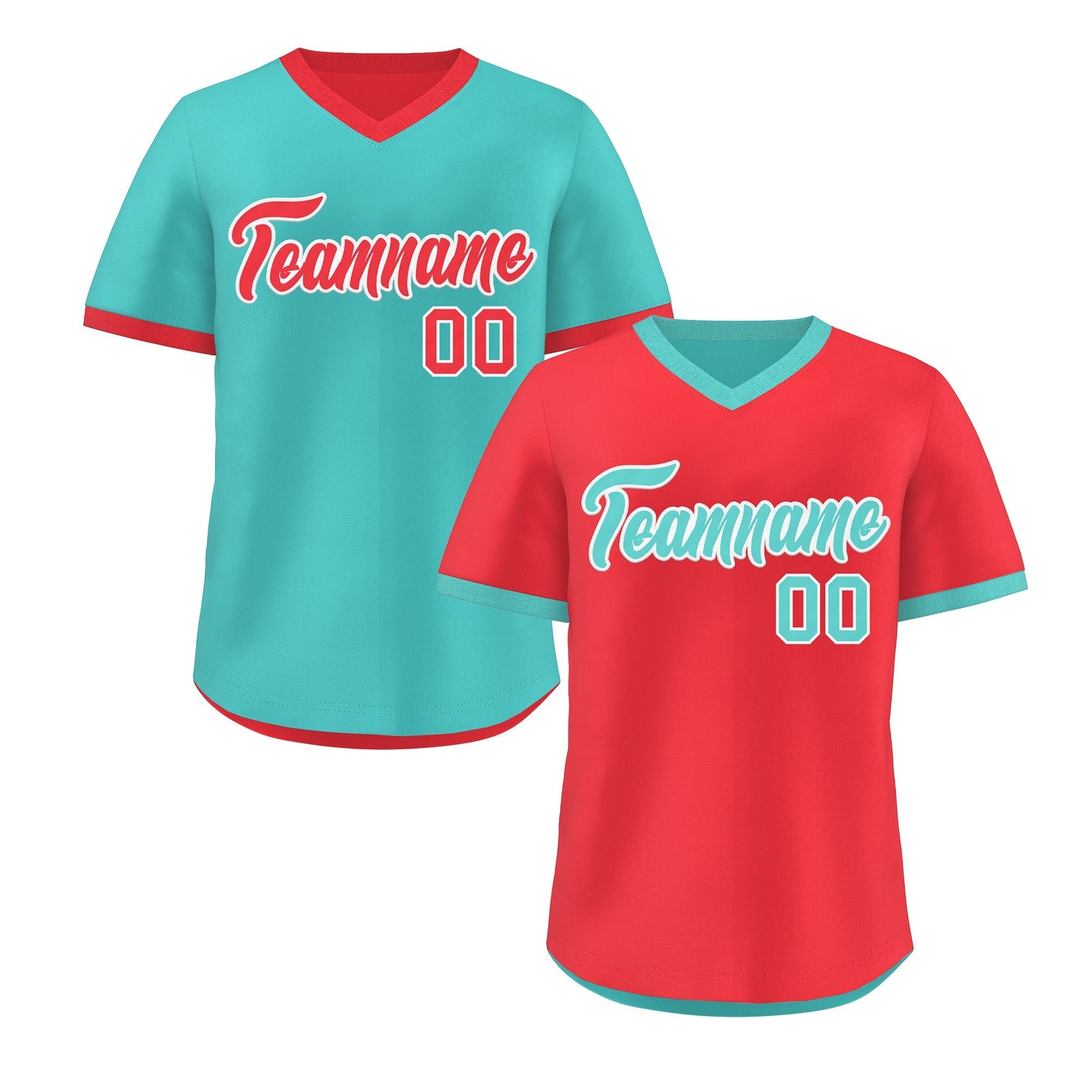 Custom Teal Neon Green Reversible Classic Style Lightweight Baseball Jersey| KXKSHOP