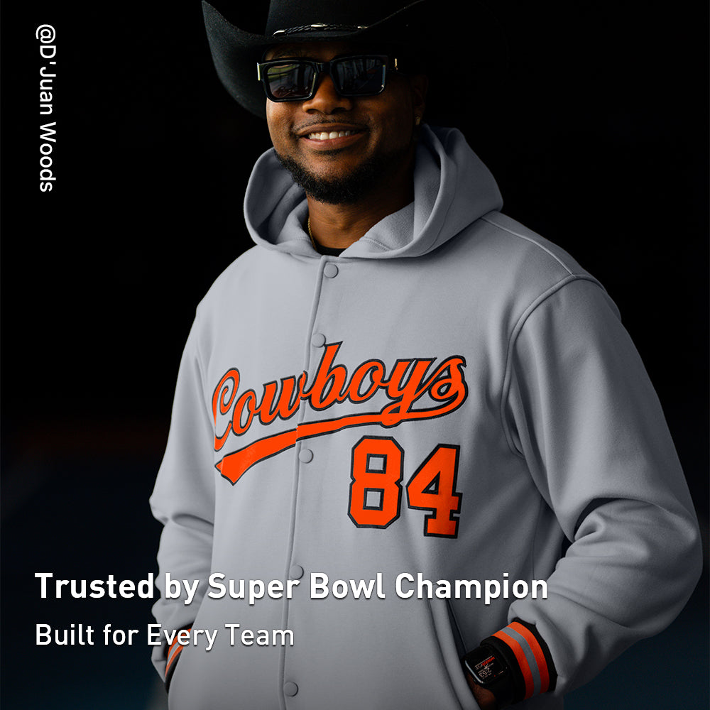 Custom Gray Orange-Black Varsity Full-Snap Letterman Classic Hoodie Jacket