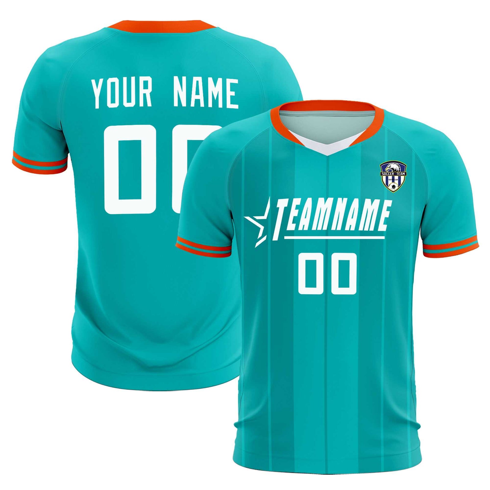 Custom Green Classic Striped Personalized Soccer Tops/Sets Jersey