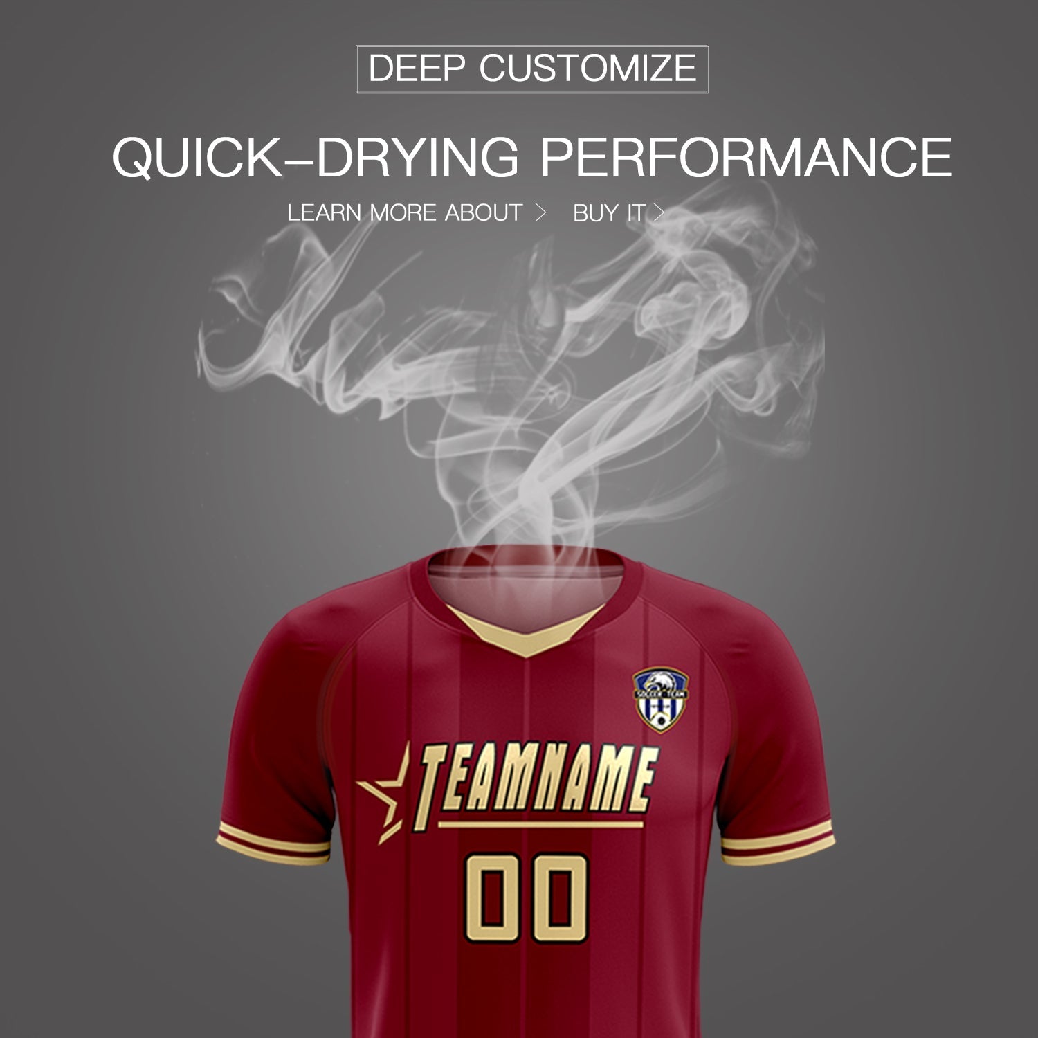 Custom Crimson Classic Striped Personalized Soccer Tops/Sets Jersey