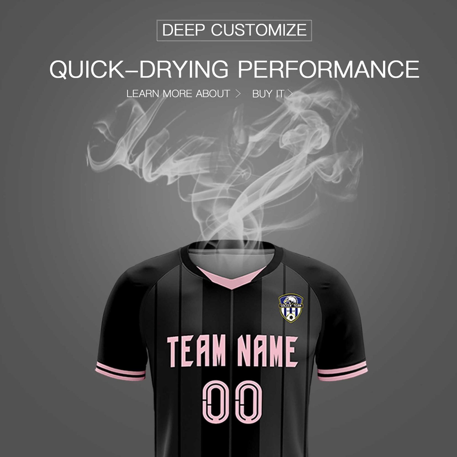 Custom Black Classic Striped Personalized Soccer Tops/Sets Jersey