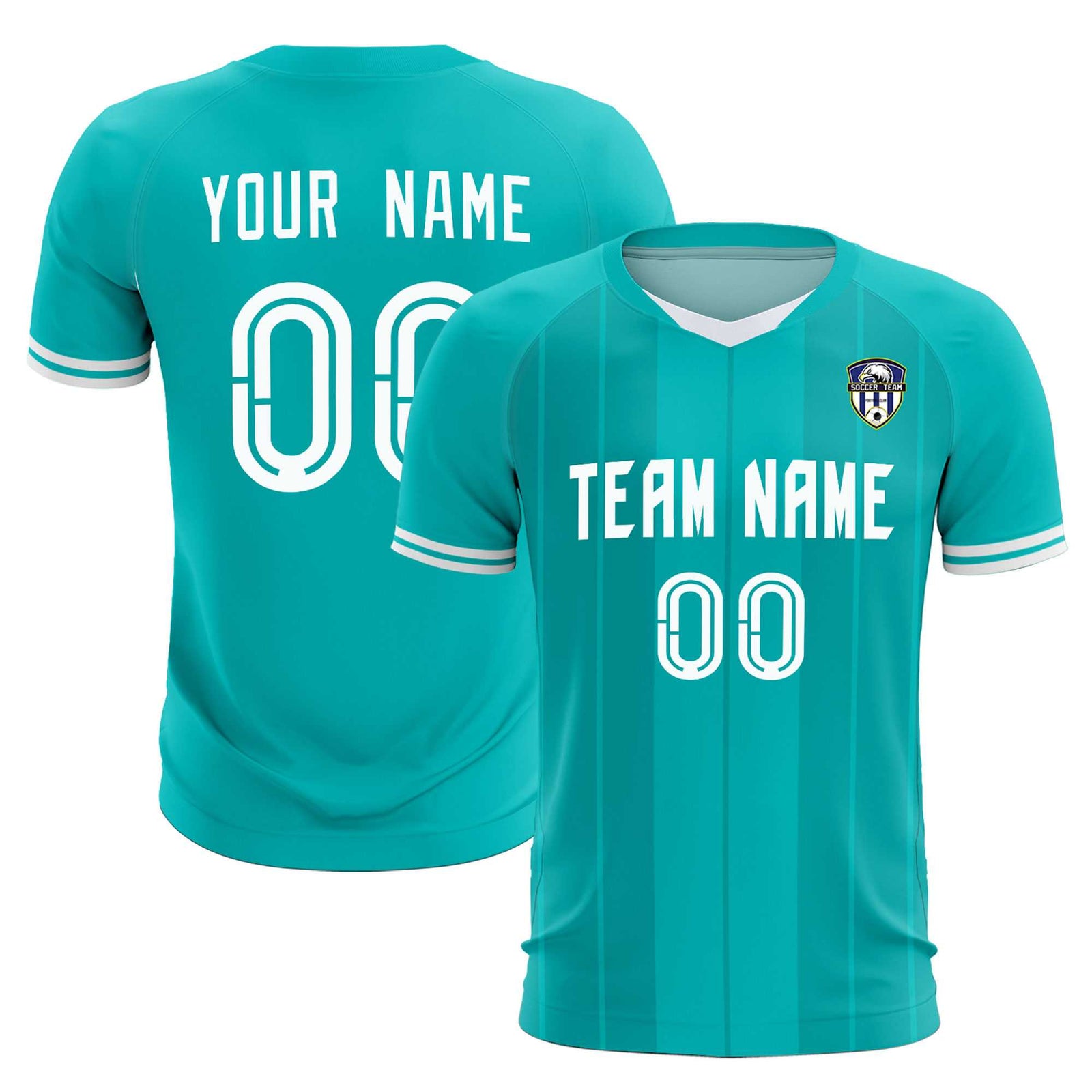 Custom Green Classic Striped Personalized Soccer Tops/Sets Jersey