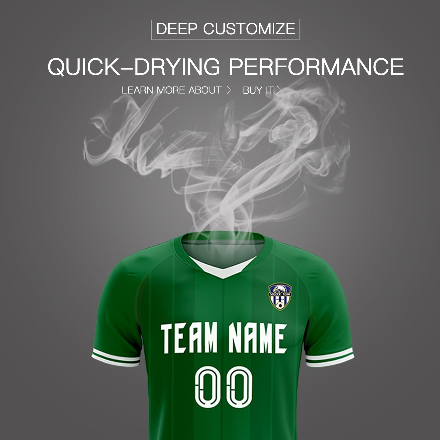Custom Kelly Green Classic Striped Personalized Soccer Tops/Sets Jersey