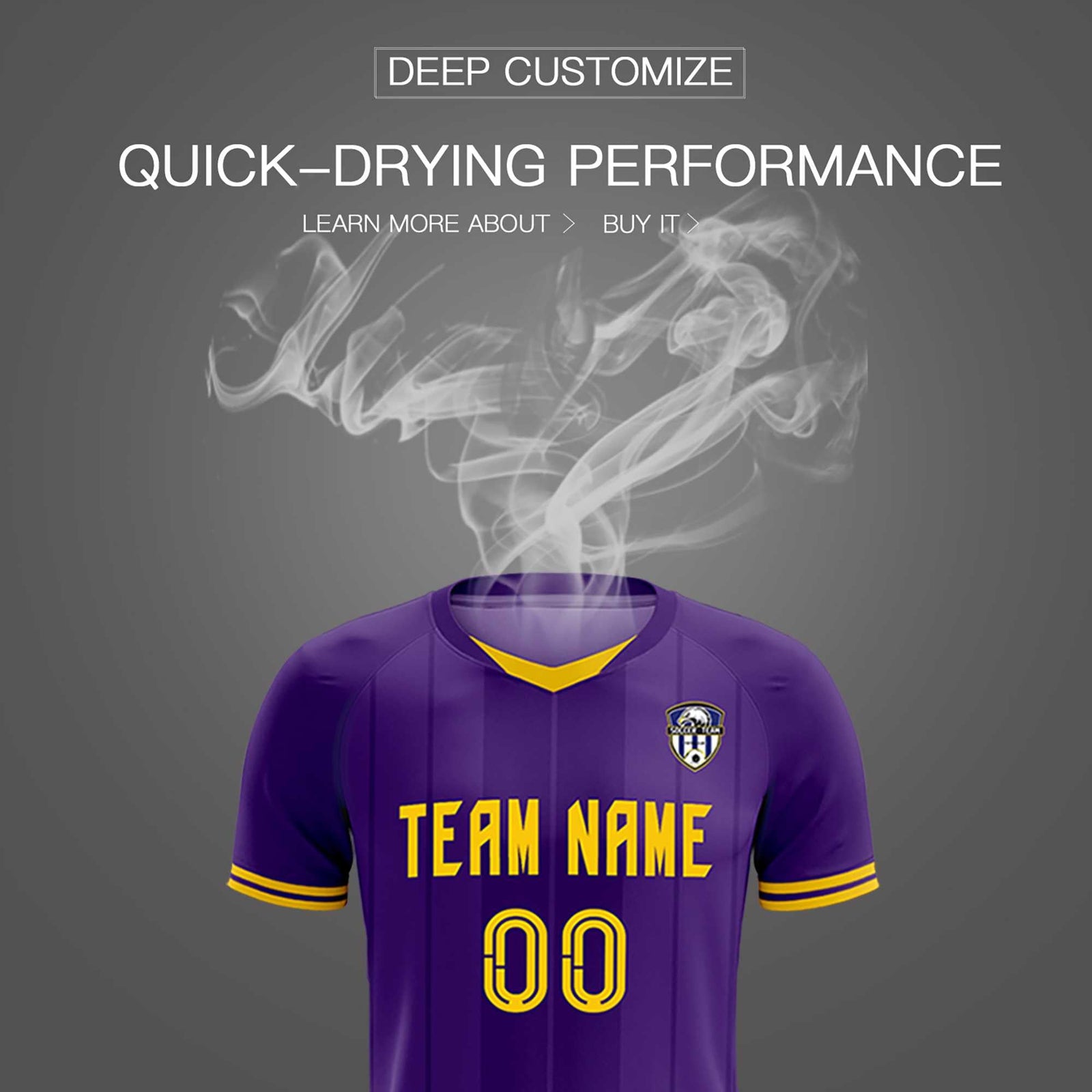 Custom Purple Classic Striped Personalized Soccer Tops/Sets Jersey