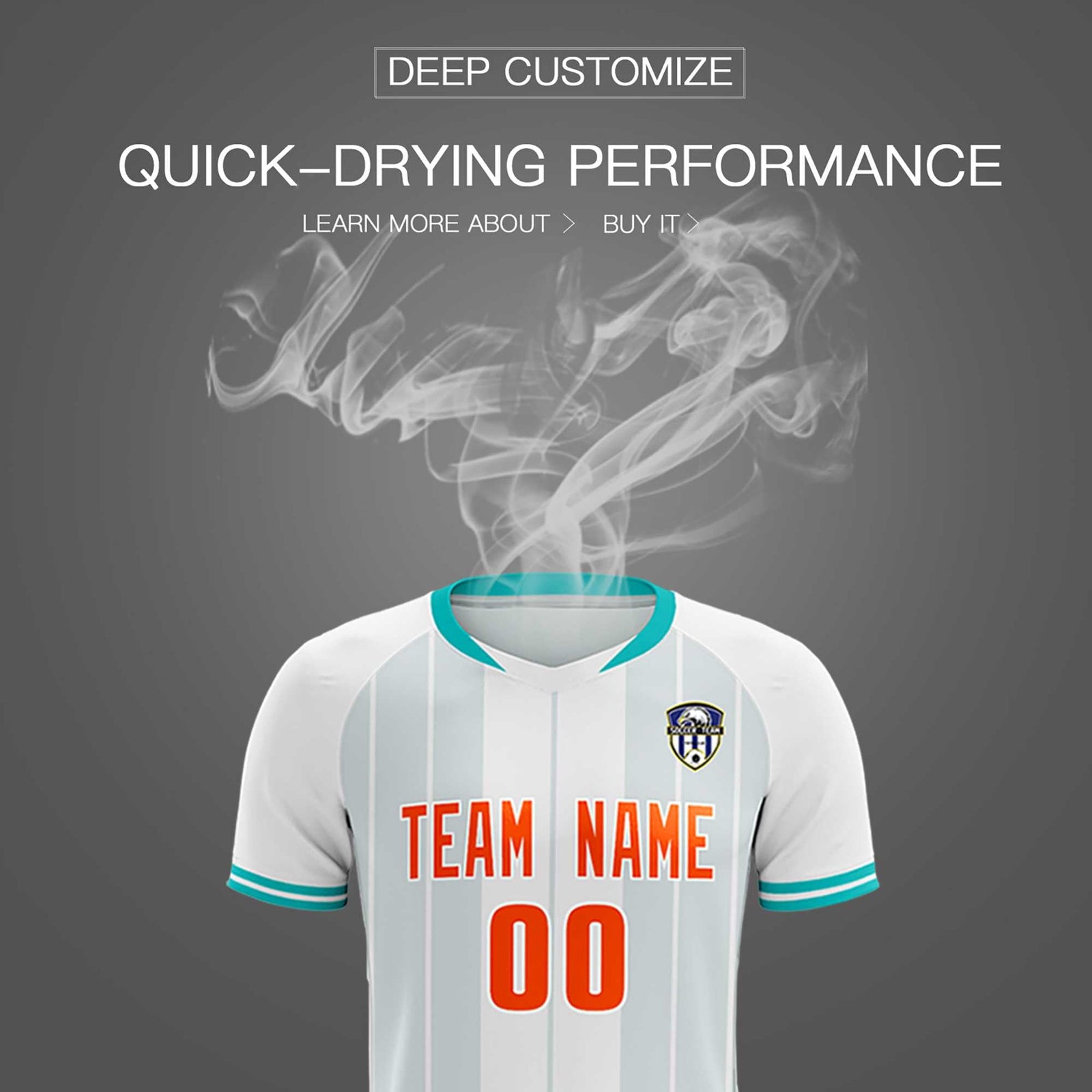 Custom White Classic Striped Personalized Soccer Tops/Sets Jersey