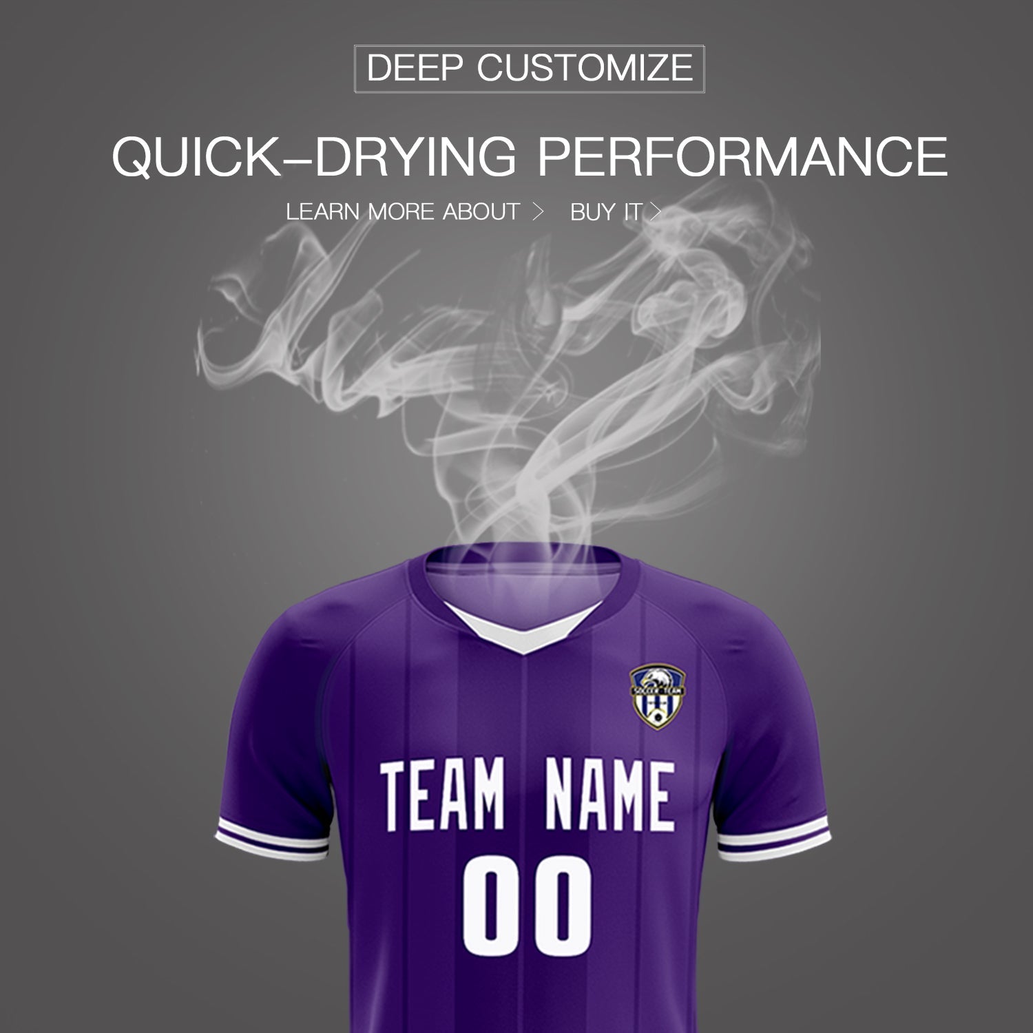 Custom Purple Classic Striped Personalized Soccer Tops/Sets Jersey