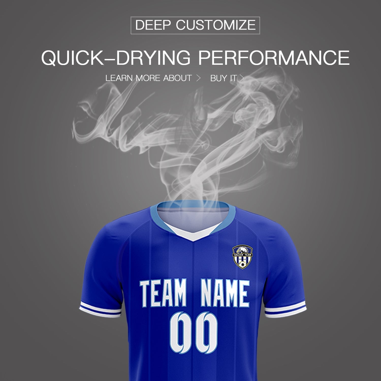 Custom Royal Classic Striped Personalized Soccer Tops/Sets Jersey