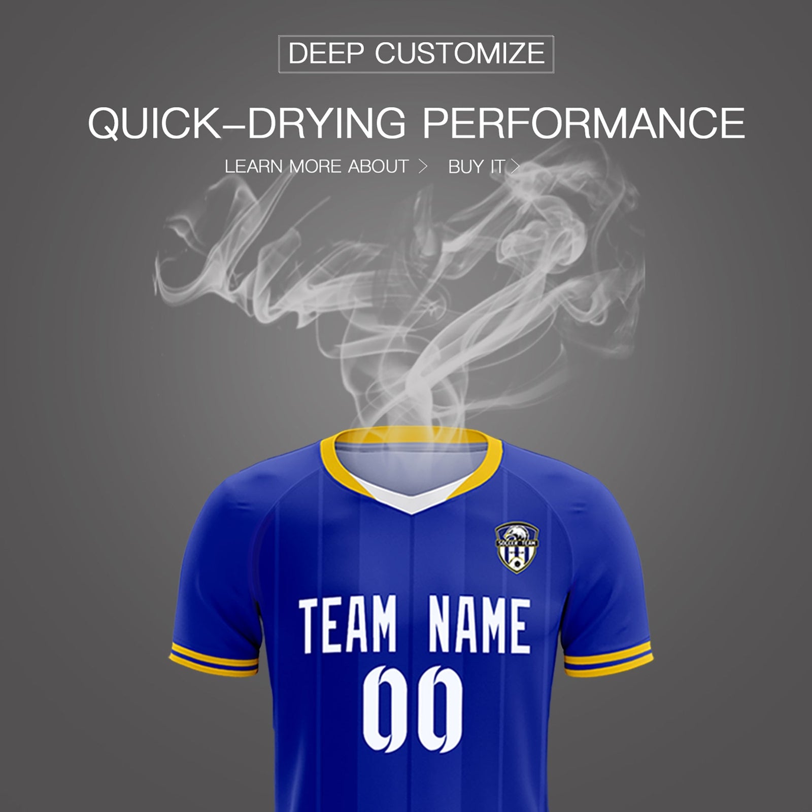 Custom Royal Classic Striped Personalized Soccer Tops/Sets Jersey