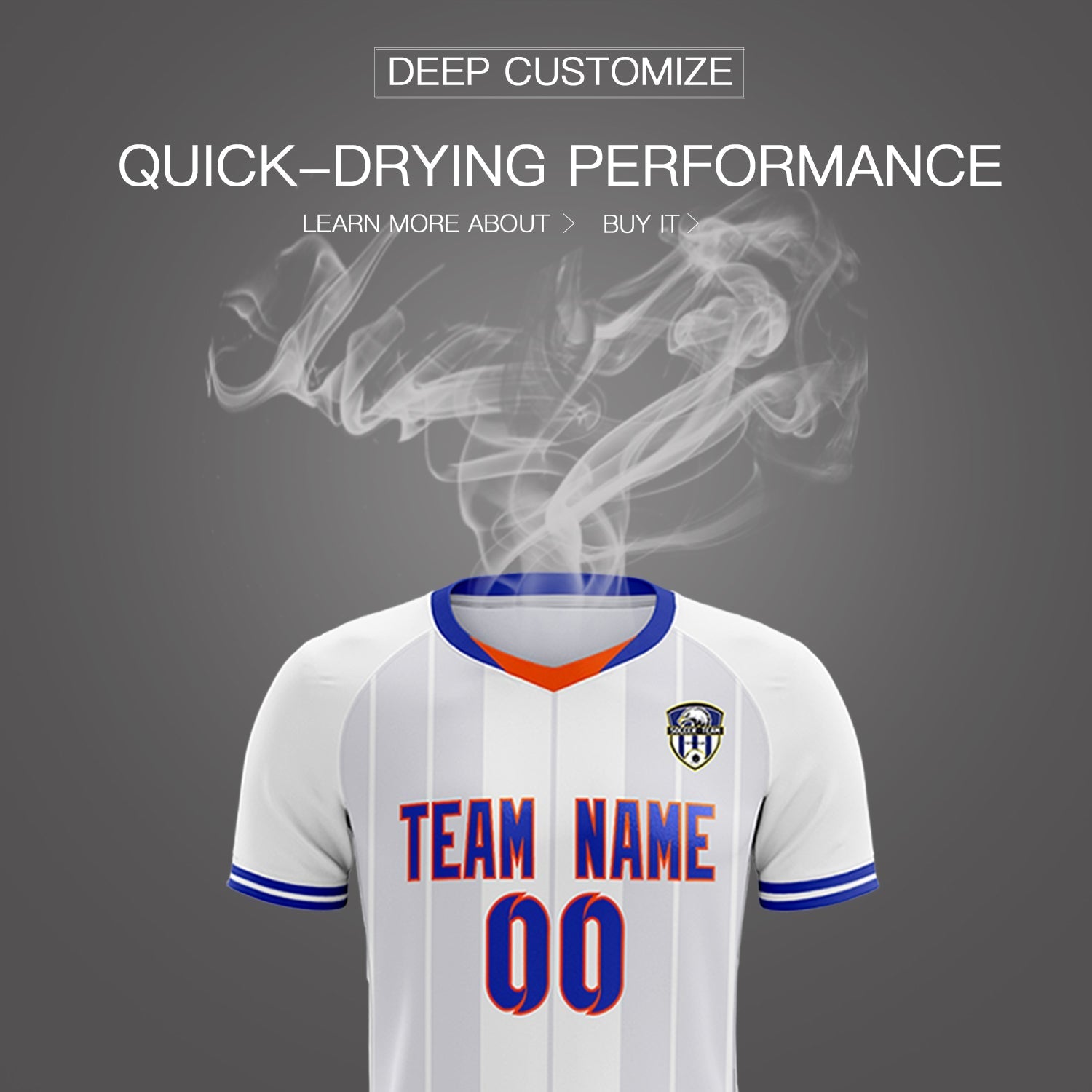 Custom White Classic Striped Personalized Soccer Tops/Sets Jersey