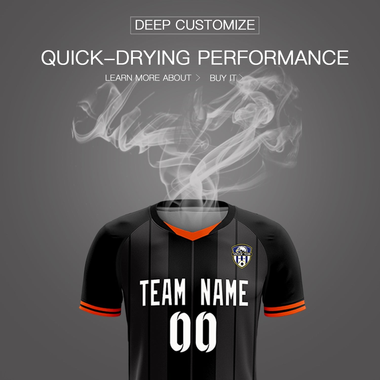 Custom Black Classic Striped Personalized Soccer Tops/Sets Jersey