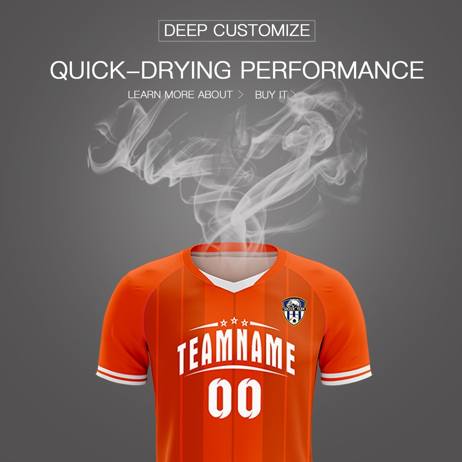 Custom Orange Classic Striped Personalized Soccer Tops/Sets Jersey