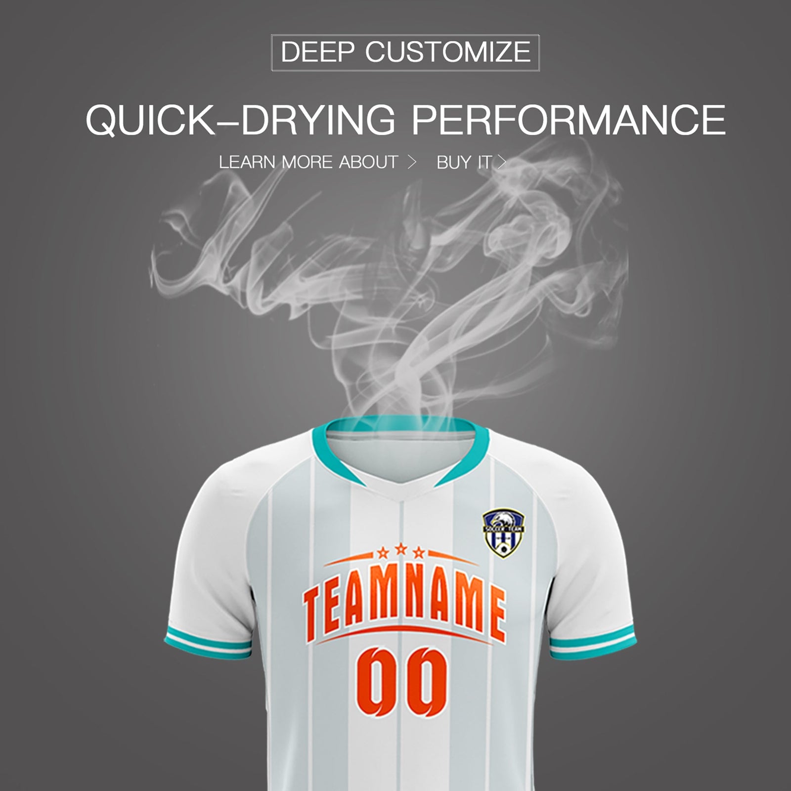 Custom White Classic Striped Personalized Soccer Tops/Sets Jersey