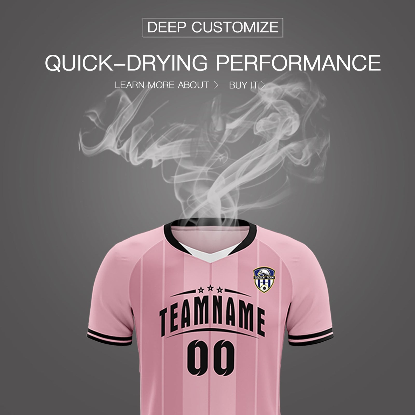 Custom Light Pink Classic Striped Personalized Soccer Tops/Sets Jersey