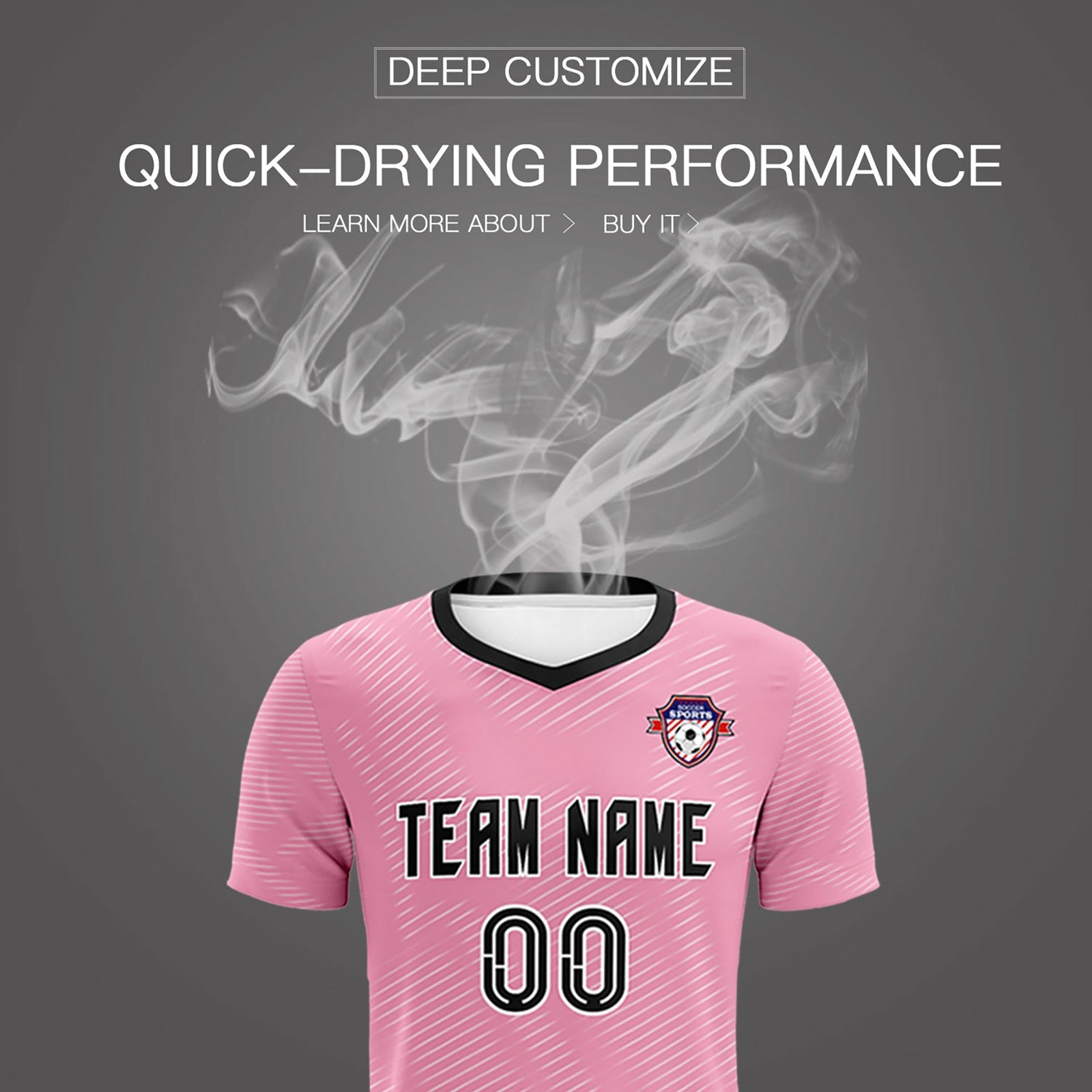 Custom Light Pink White Training Uniform For Men Soccer Sets Jersey