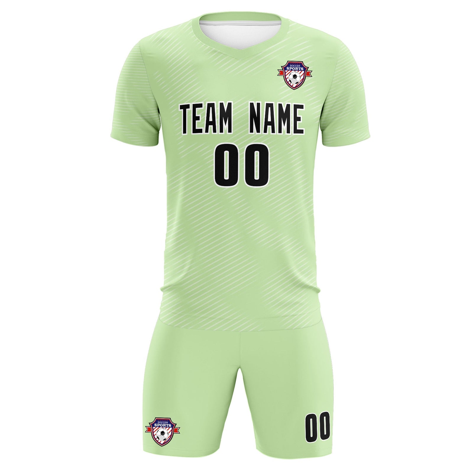 Custom Green White Training Uniform For Men Soccer Sets Jersey