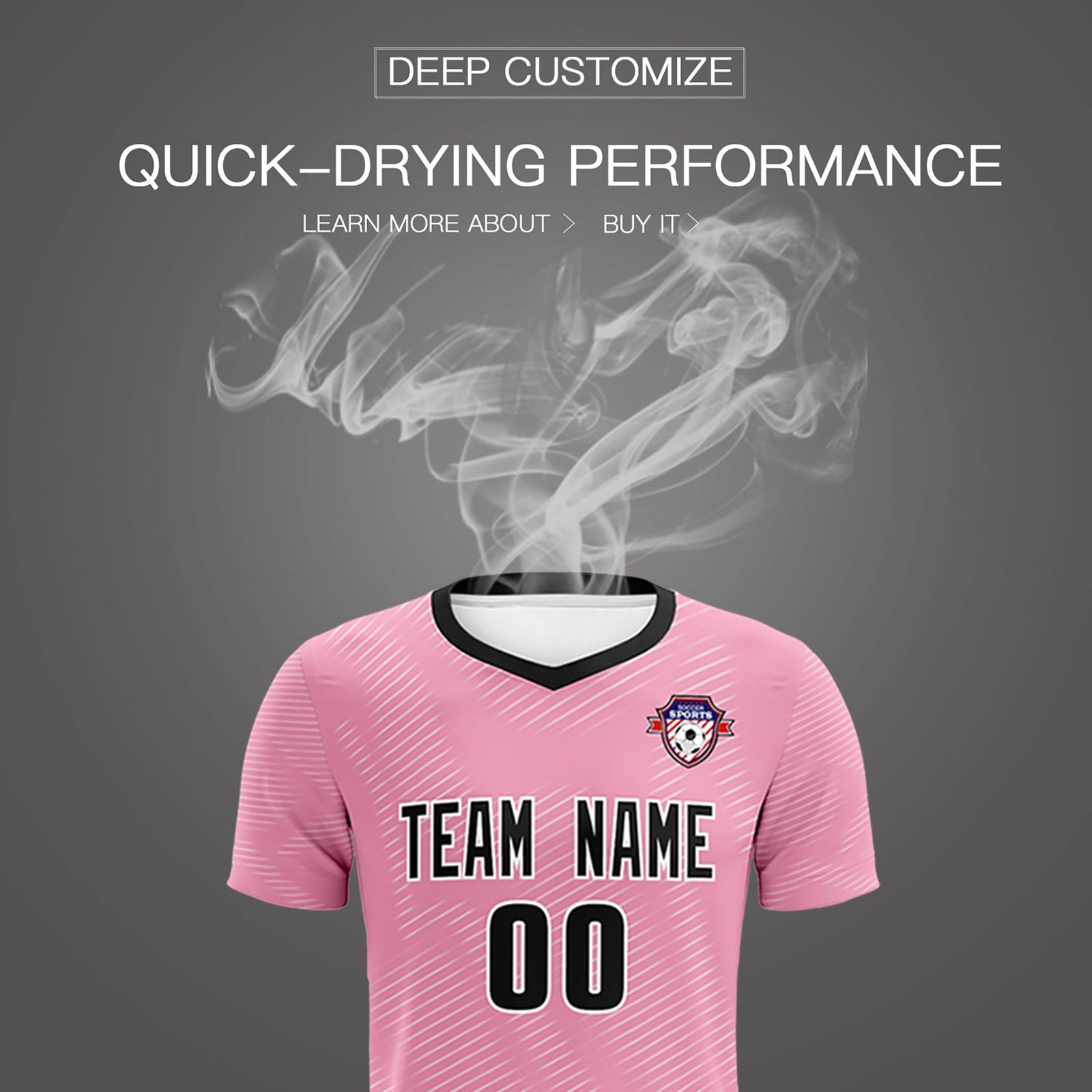 Custom Light Pink White Training Uniform For Men Soccer Sets Jersey