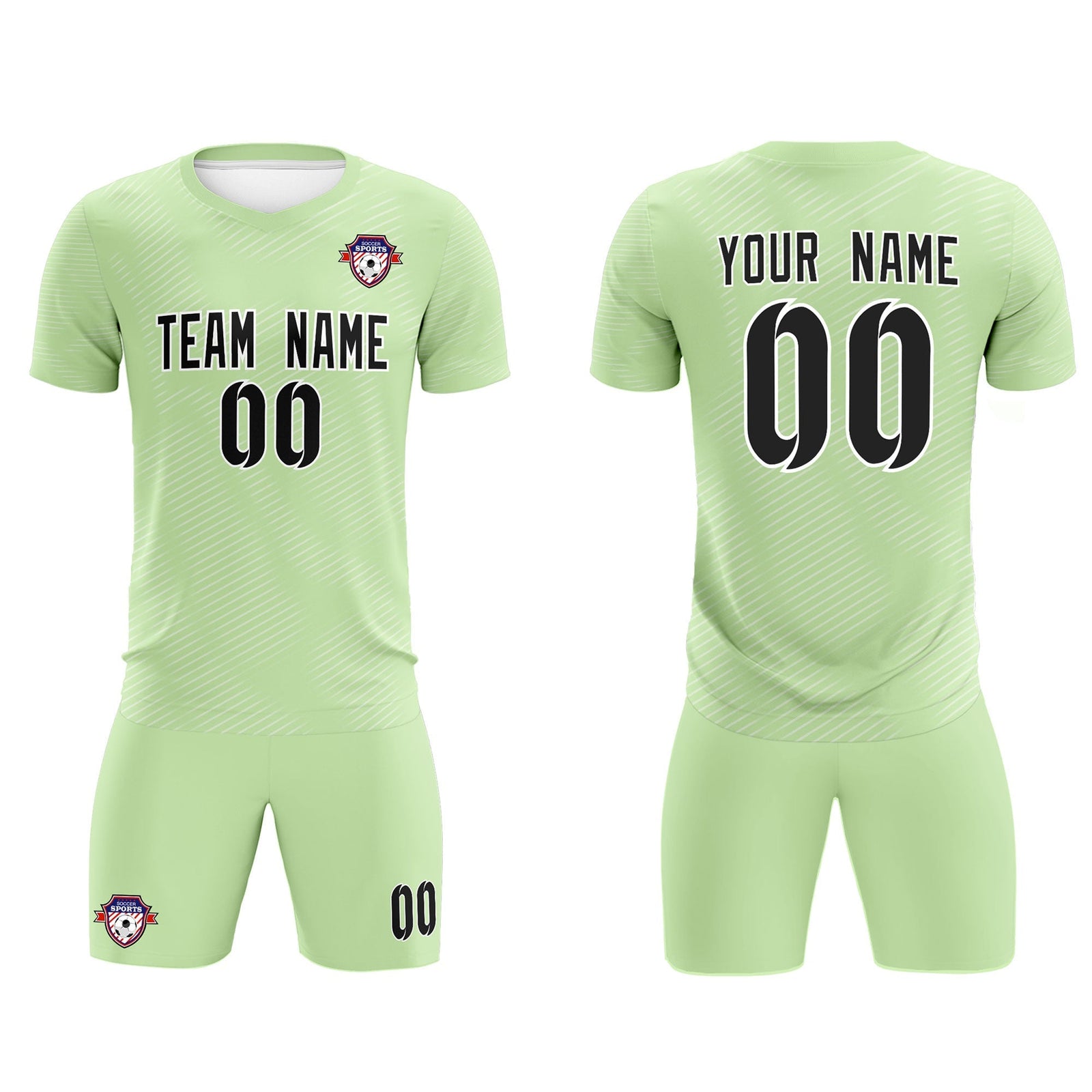 Custom Green White Training Uniform For Men Soccer Sets Jersey