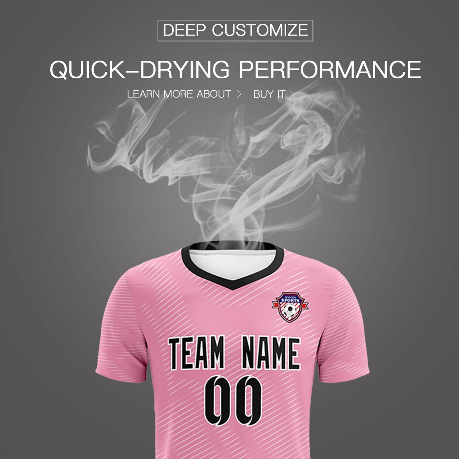 Custom Light Pink White Training Uniform For Men Soccer Sets Jersey