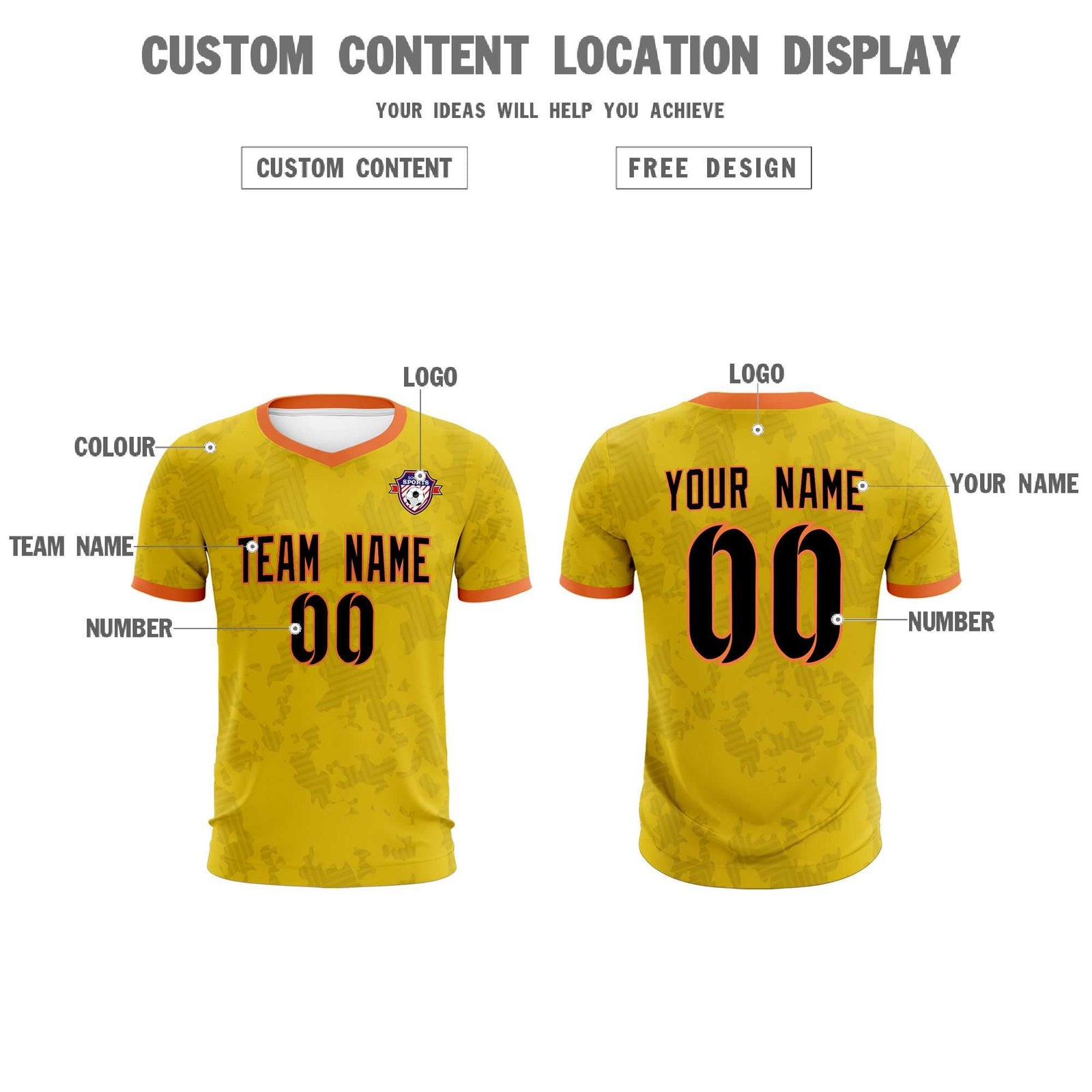 Custom Khaki Camo sports Soccer Tops/Sets Jersey