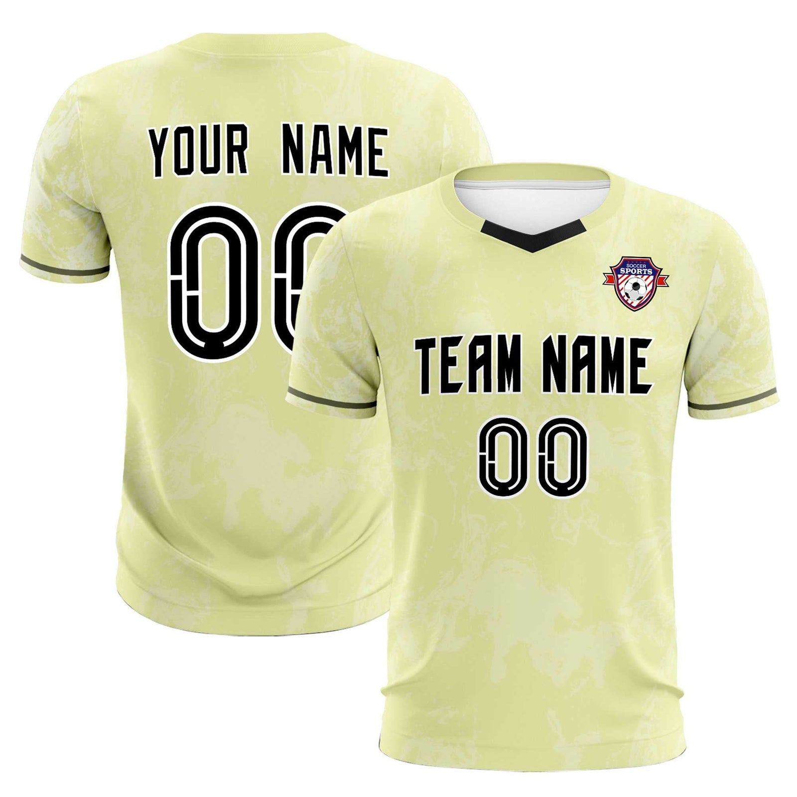 Custom Cream Classic Graffiti Pattern Sportswear Soccer Tops/Sets Jersey