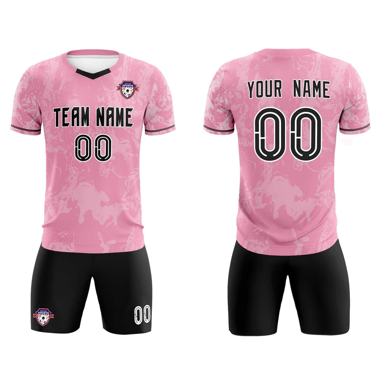 Custom Light Pink Classic Graffiti Pattern Sportswear Soccer Tops/Sets Jersey