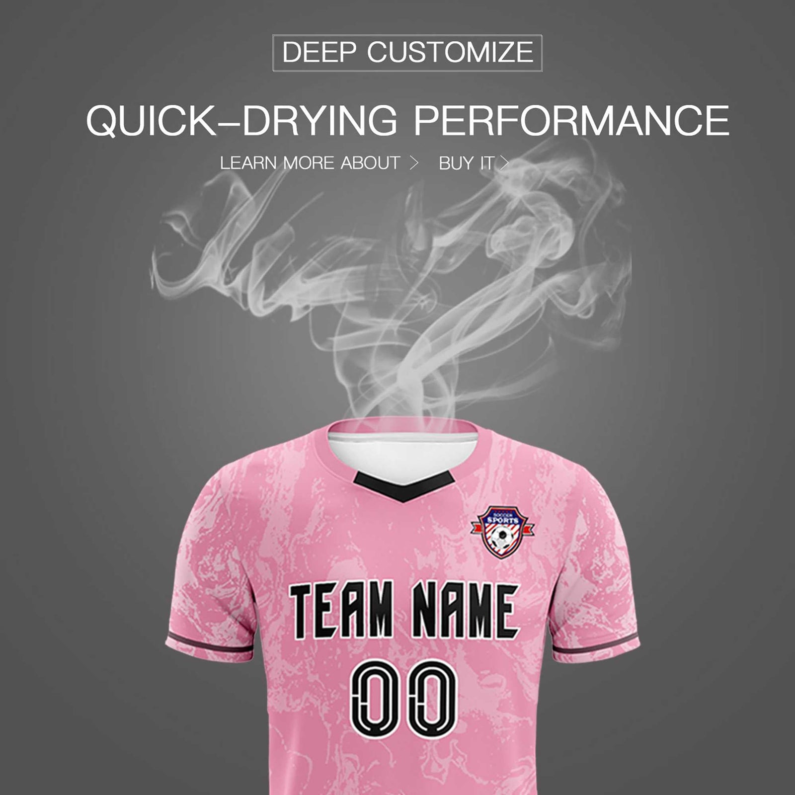 Custom Light Pink Classic Graffiti Pattern Sportswear Soccer Tops/Sets Jersey