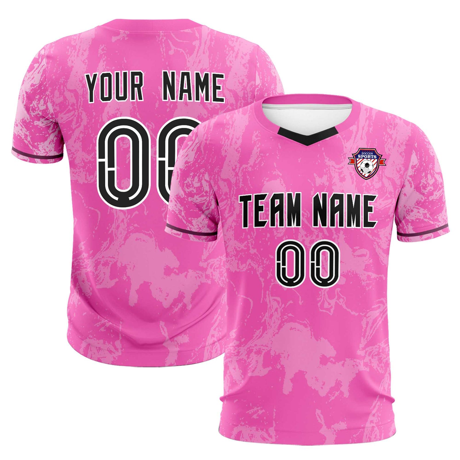 Custom Pink Classic Graffiti Pattern Sportswear Soccer Tops/Sets Jersey
